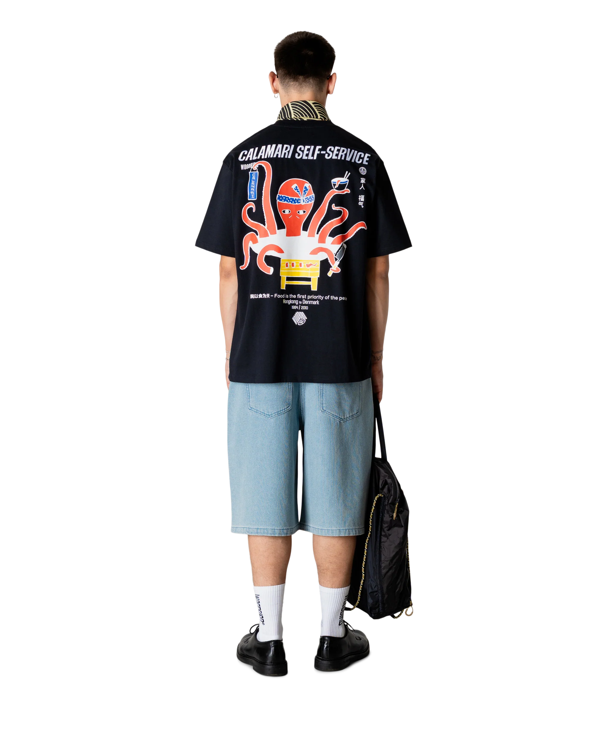 T-SHIRT CASUAL FIT IN COTONE NERO