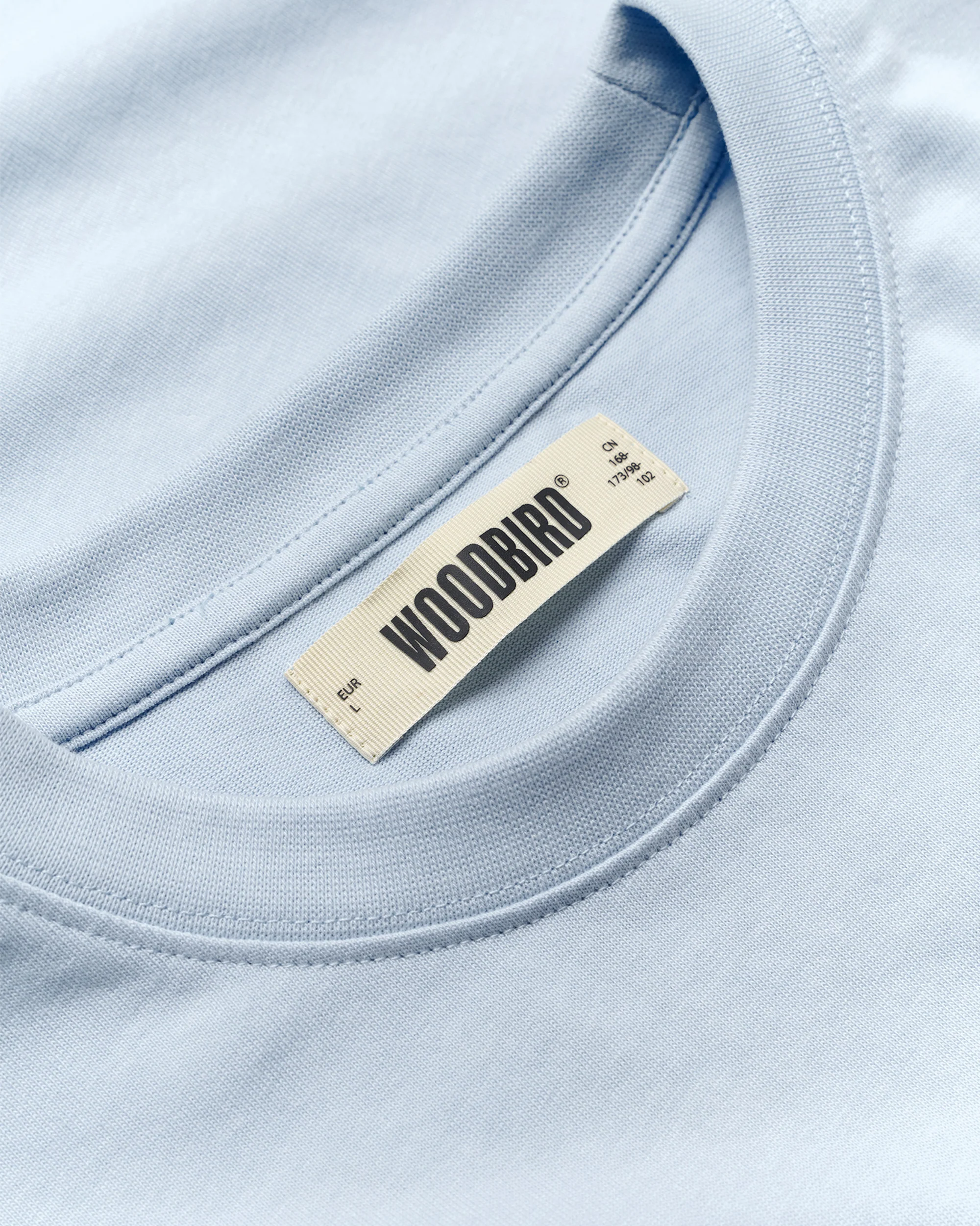T-SHIRT CASUAL FIT IN COTONE BLU DUSTY