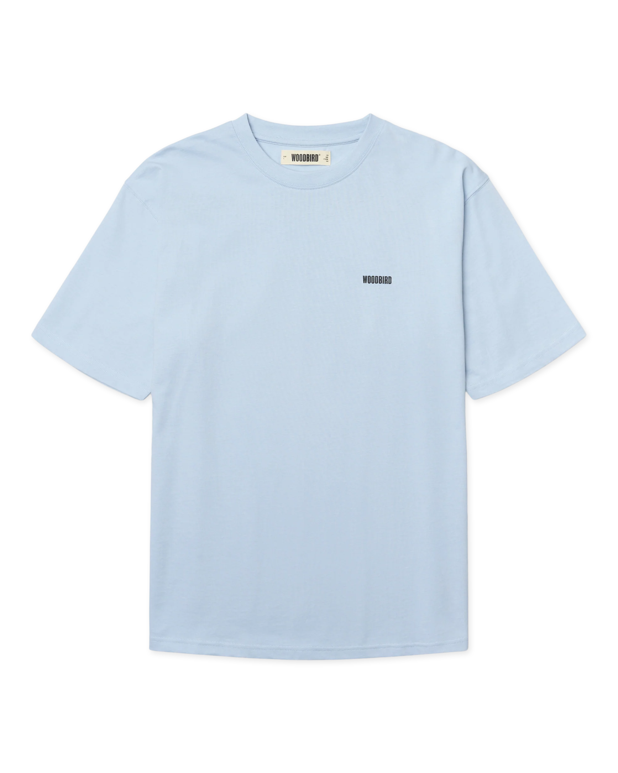 T-SHIRT CASUAL FIT IN COTONE BLU DUSTY