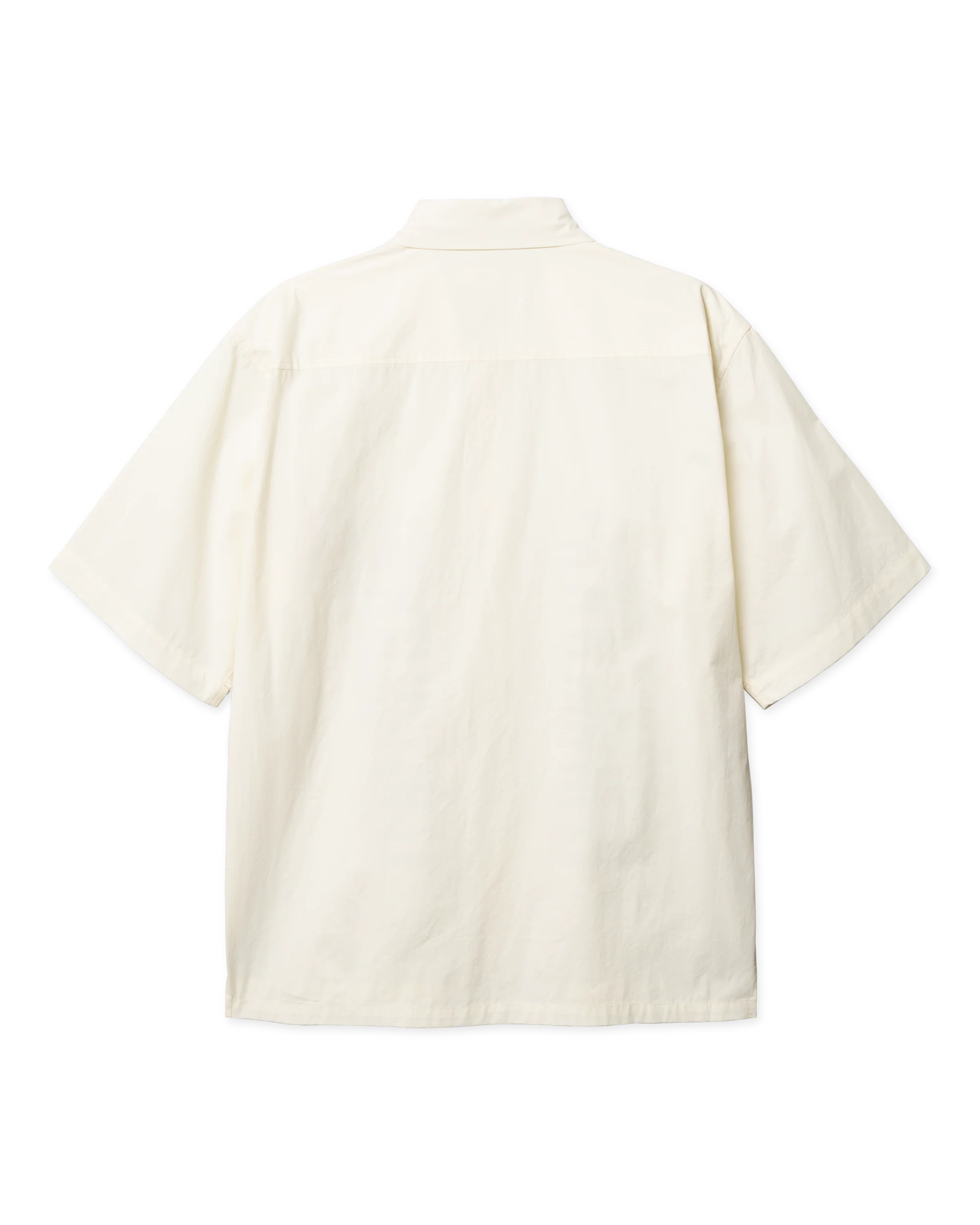 CAMICIA A MANICHE CORTE IN COTONE OFF WHITE