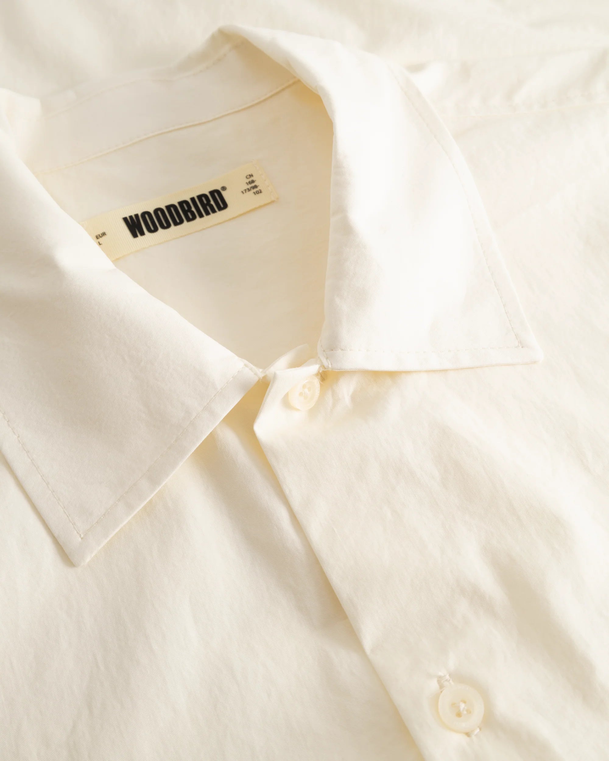 CAMICIA A MANICHE CORTE IN COTONE OFF WHITE