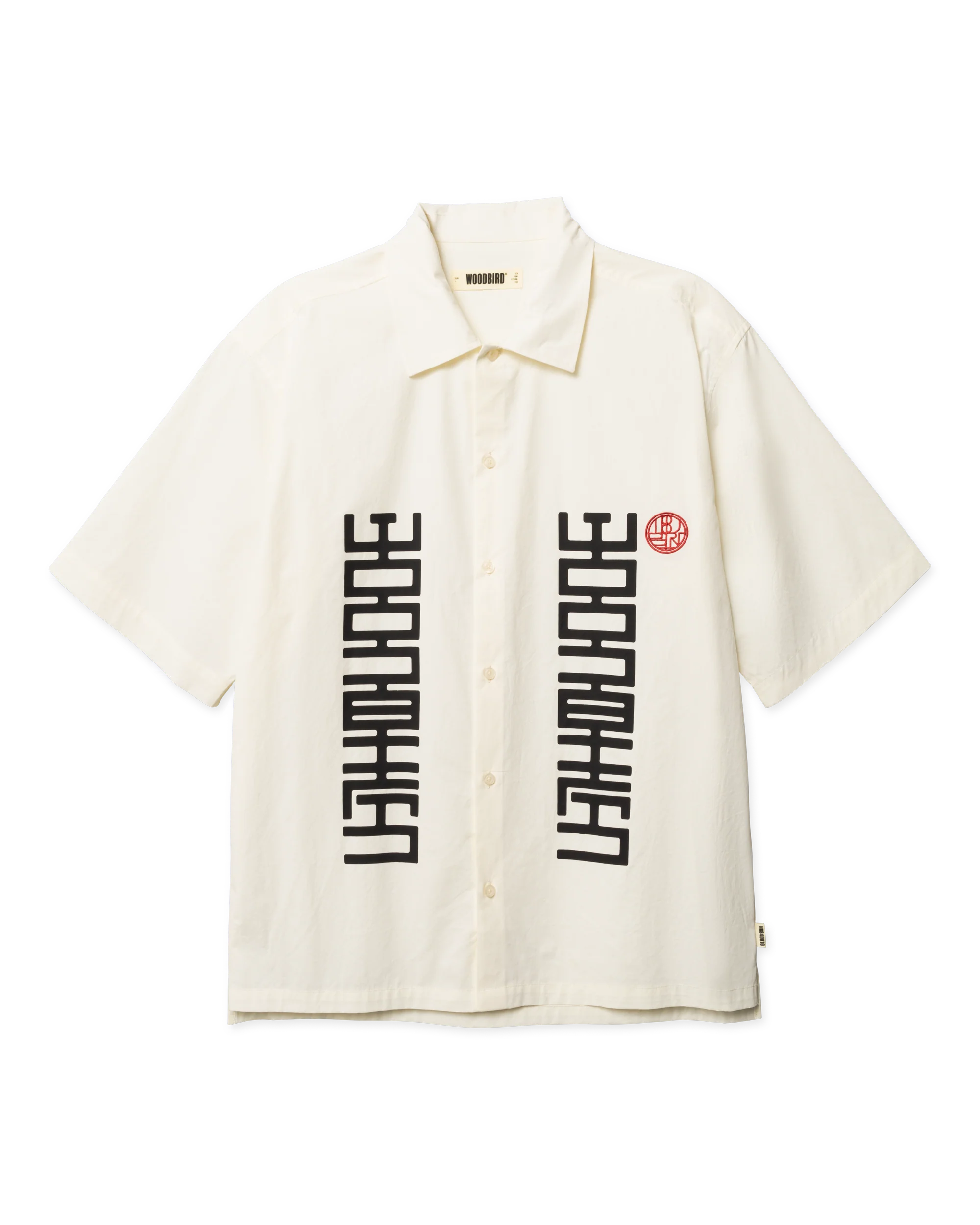 CAMICIA A MANICHE CORTE IN COTONE OFF WHITE