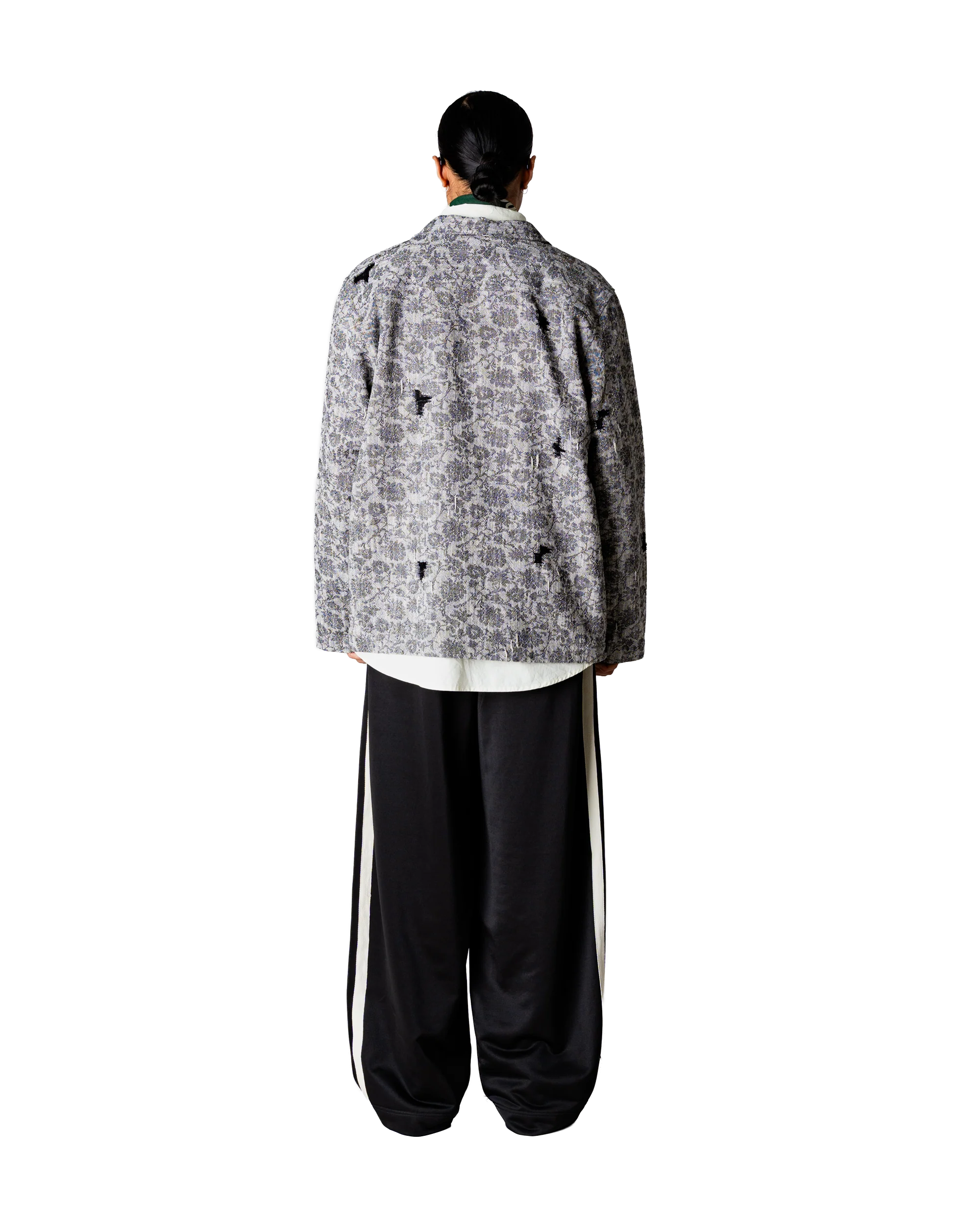 OVERSHIRT OVERSIZE IN COTONE GRIGIO E NERO