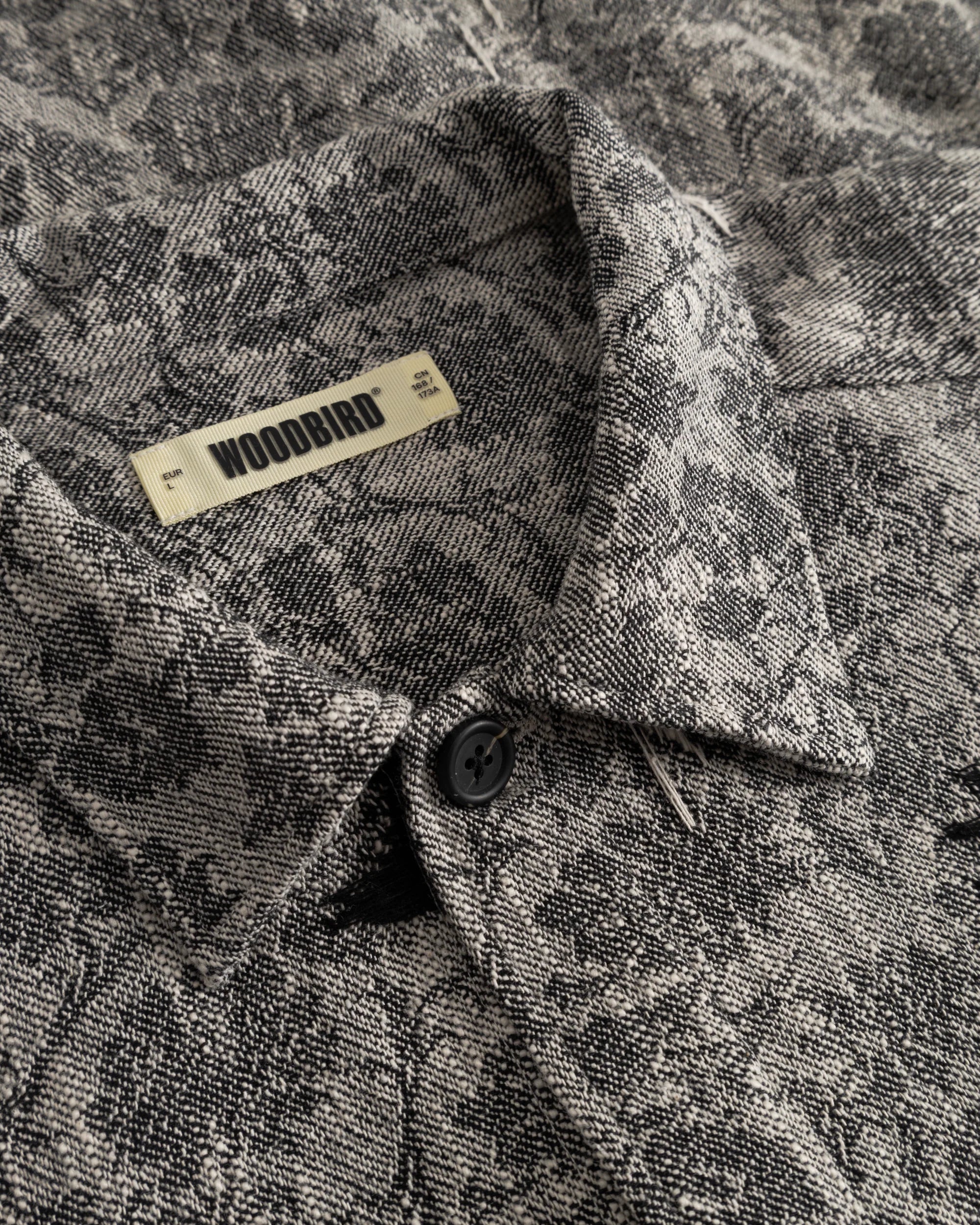 OVERSHIRT OVERSIZE IN COTONE GRIGIO E NERO