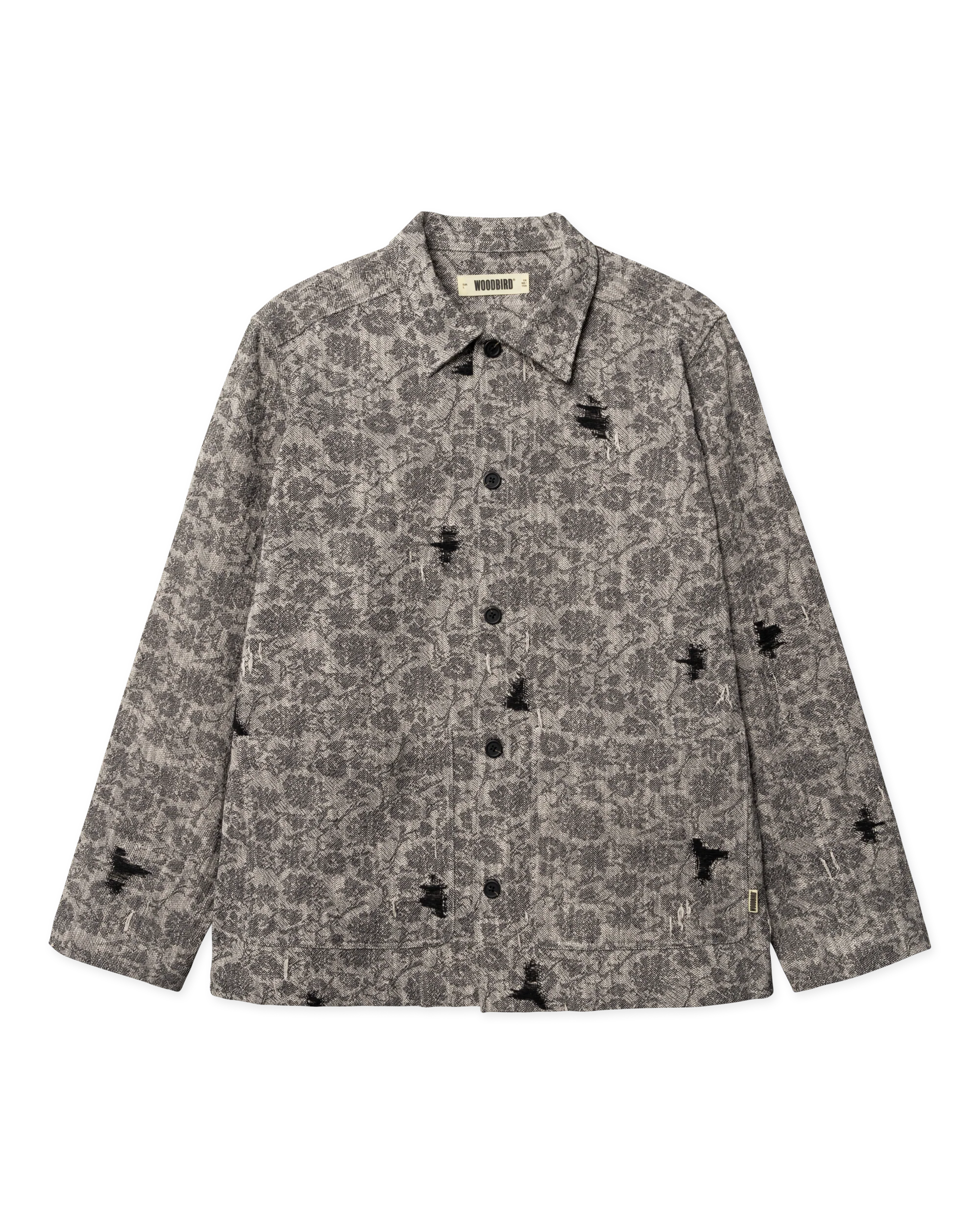 OVERSHIRT OVERSIZE IN COTONE GRIGIO E NERO