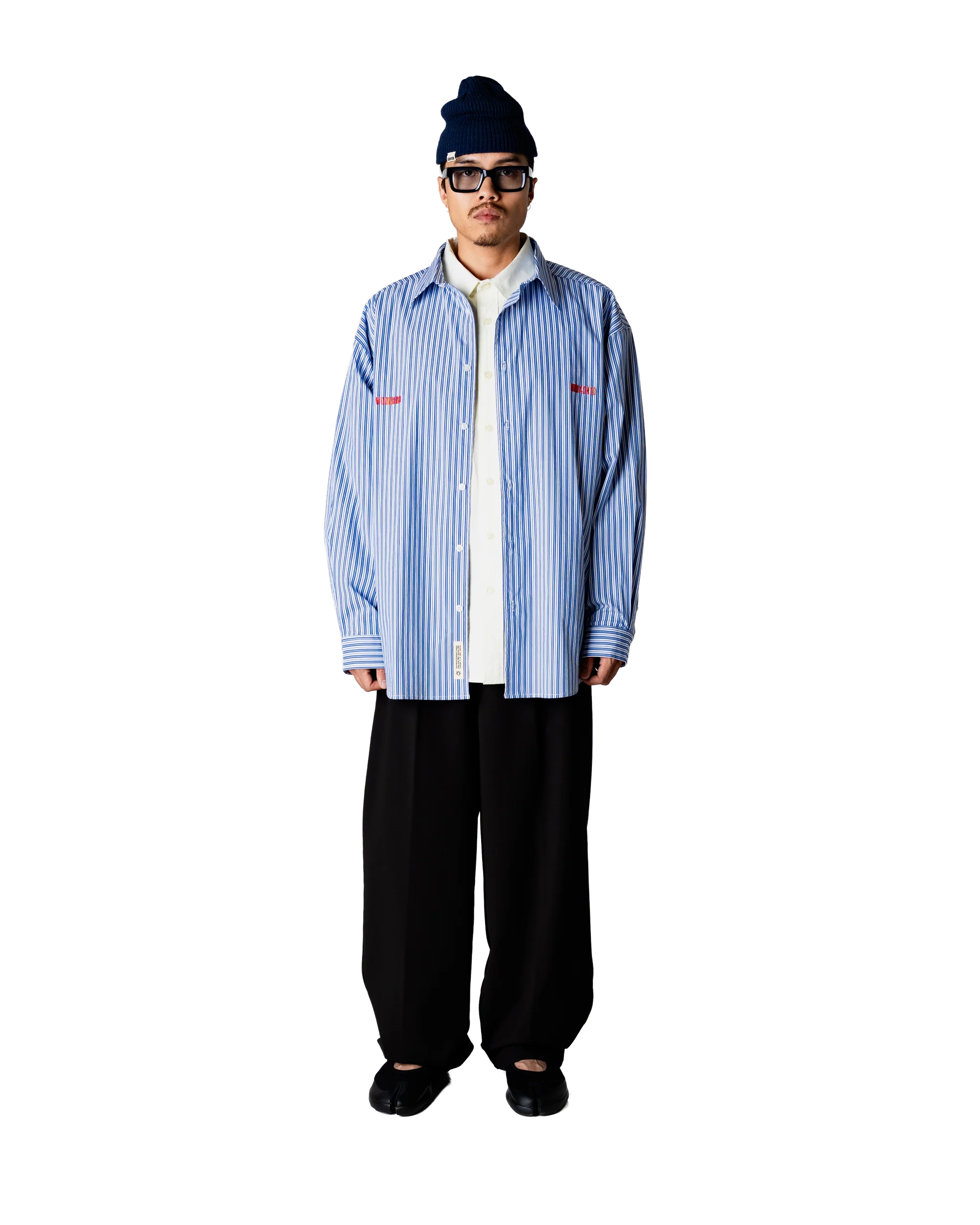 CAMICIA LOOSE FIT CON GRAFICA LION BLU CHIARO