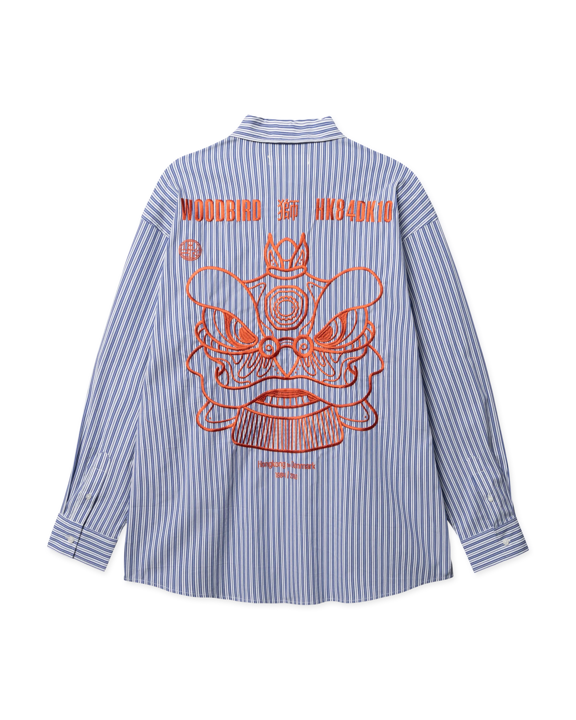 CAMICIA LOOSE FIT CON GRAFICA LION BLU CHIARO