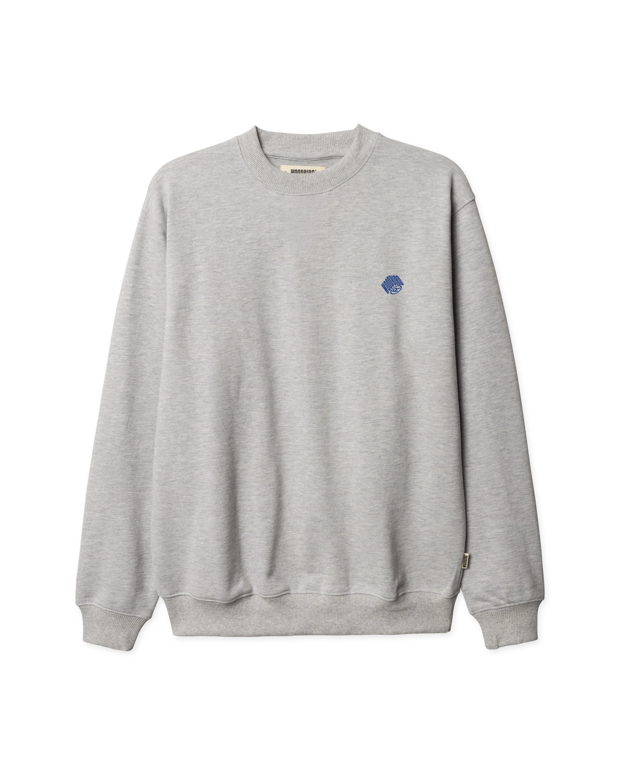 FELPA GIROCOLLO IN COTONE GRIGIO MELANGE