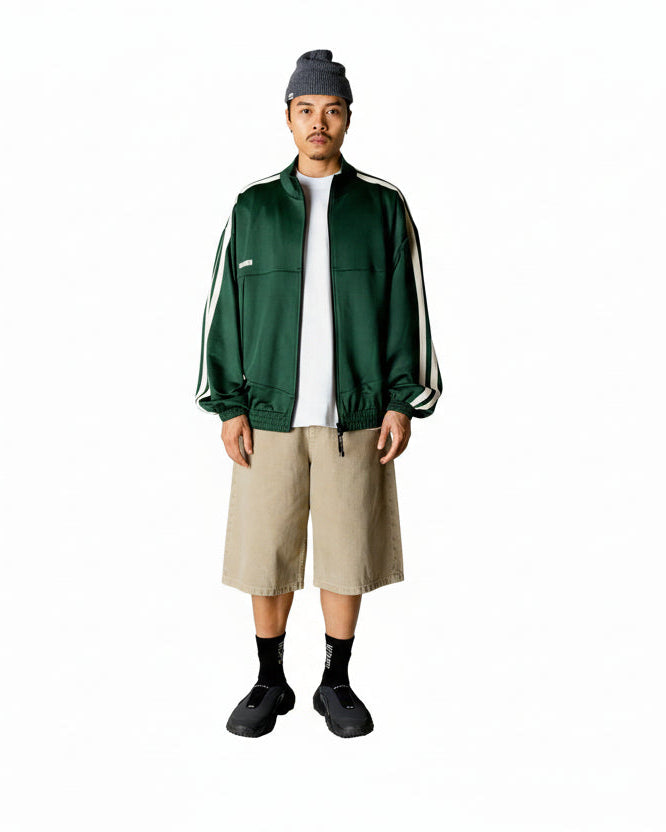 GIACCA TRACK LOOSE FIT VERDE PINO
