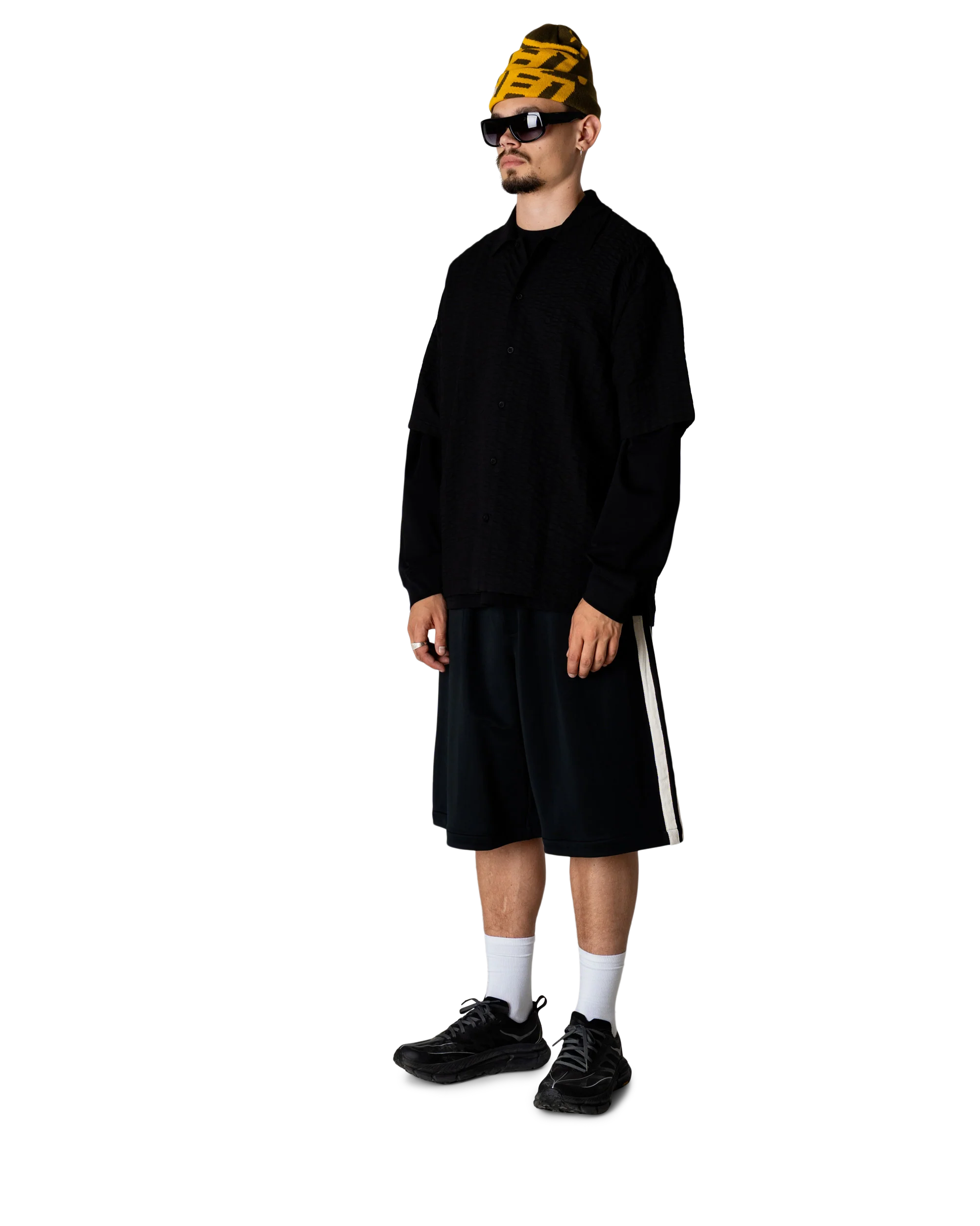 SHORTS FIT AMPIO NERI