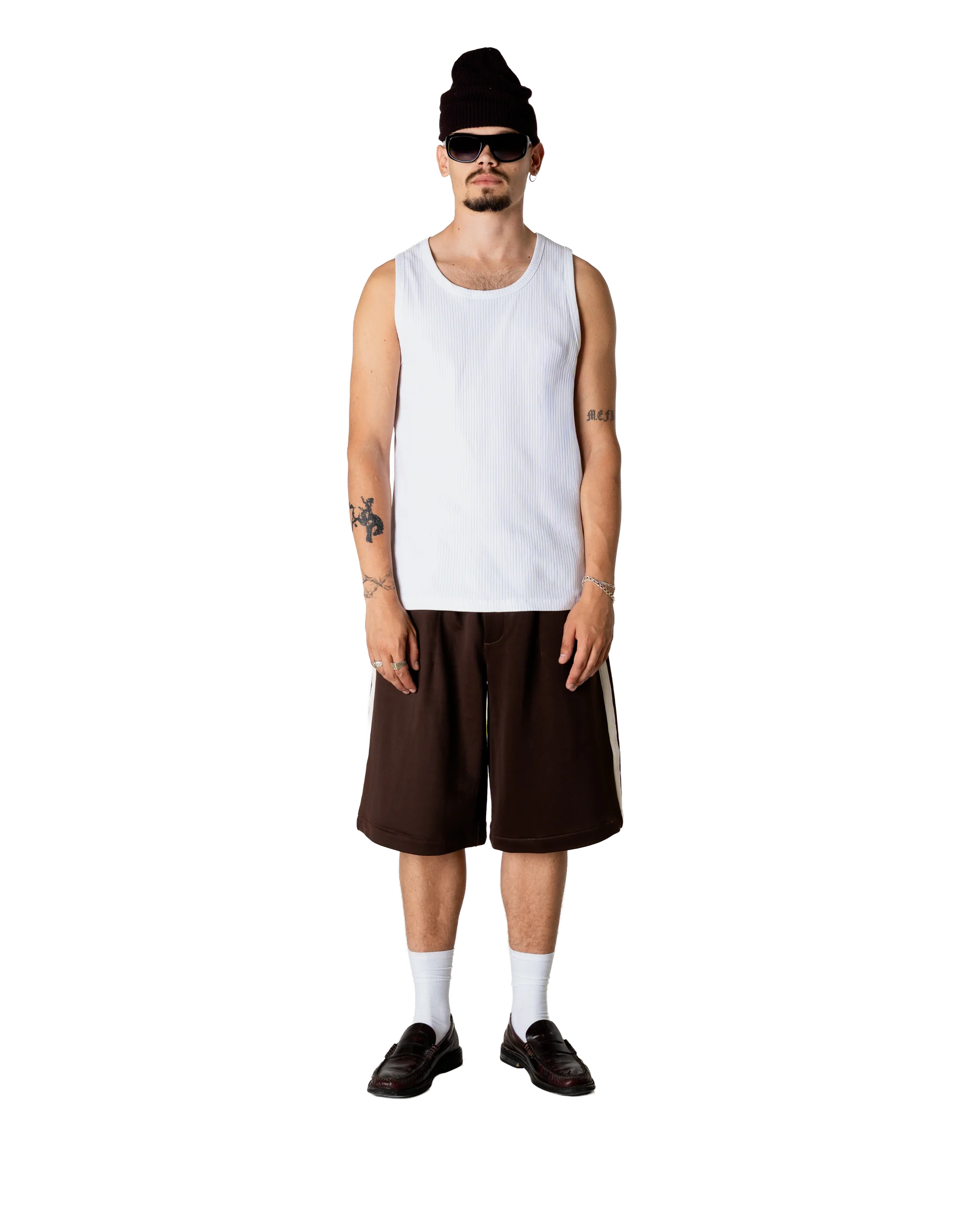SHORTS FIT AMPIO MARRONE SCURO