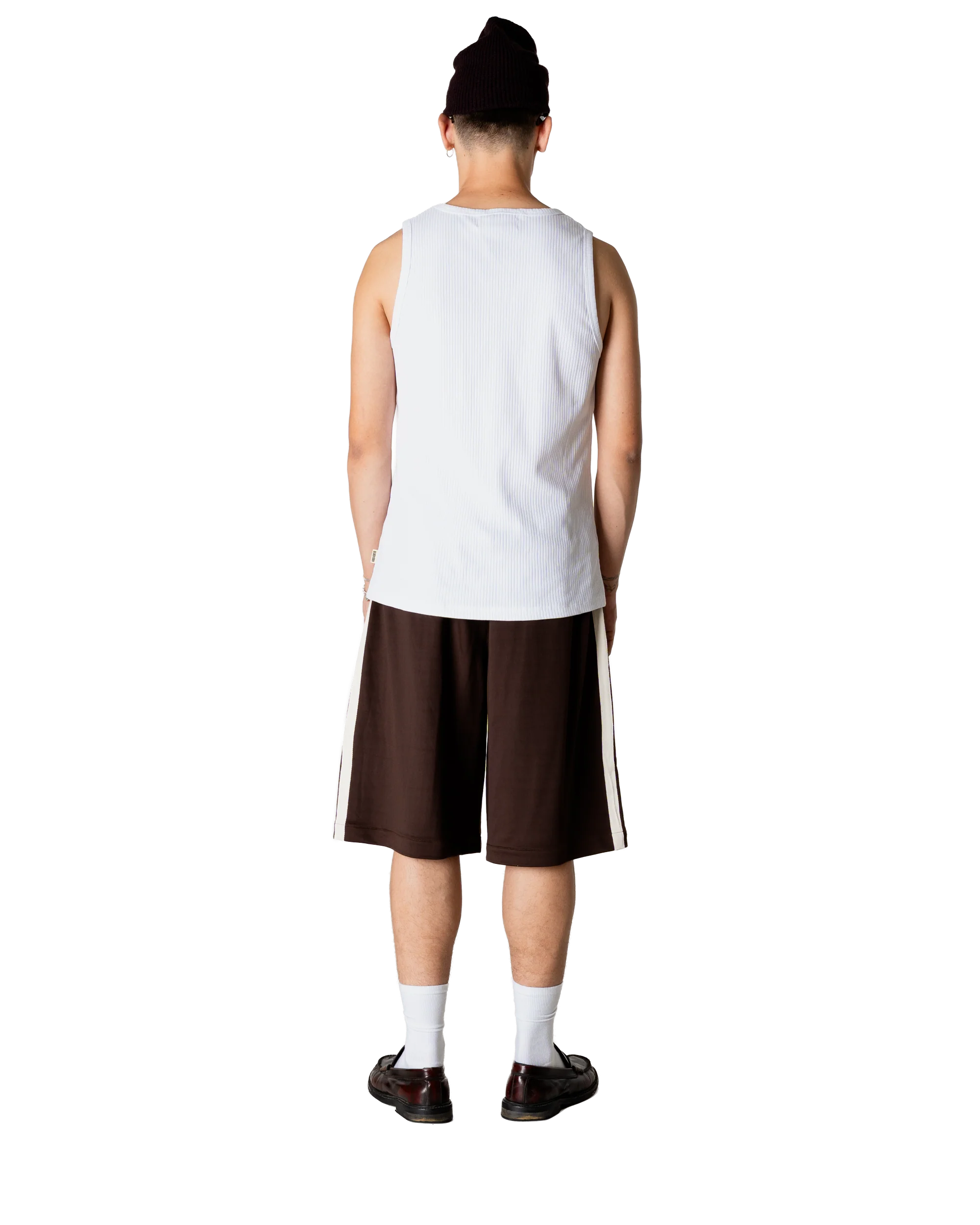 SHORTS FIT AMPIO MARRONE SCURO