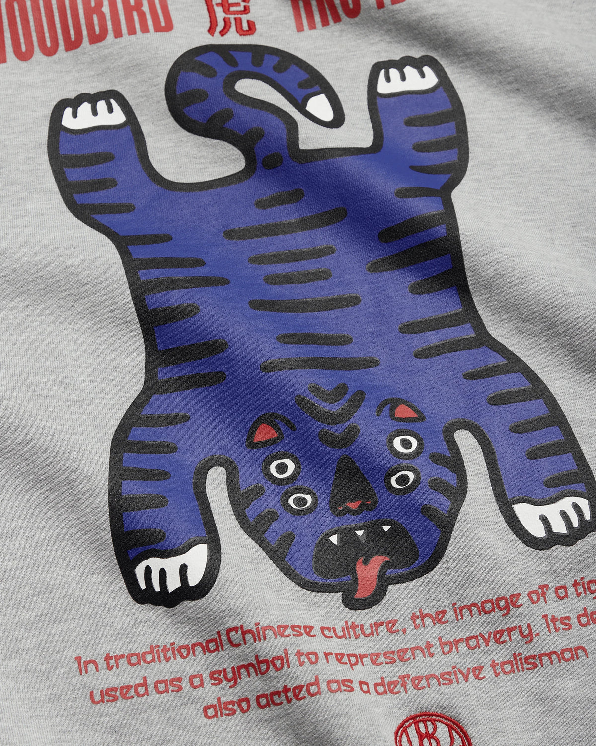 FELPA GIROCOLLO CON GRAFICA IN COTONE GRIGIO