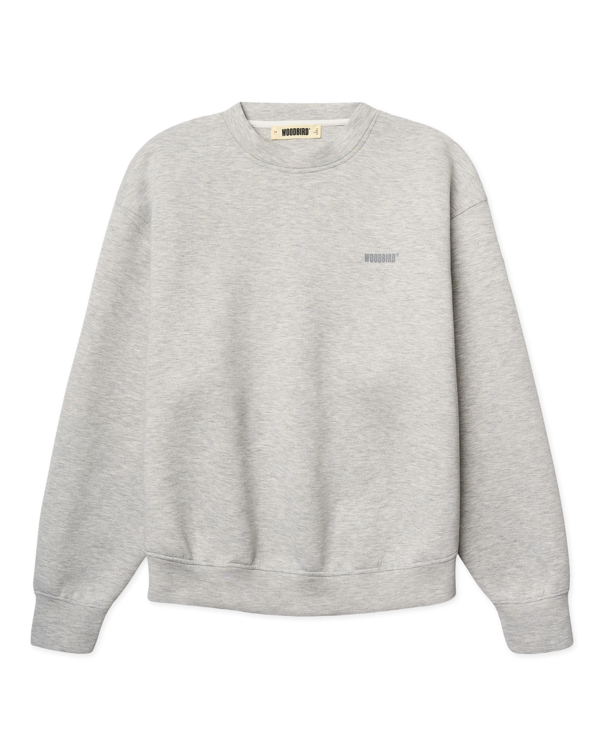 FELPA GIROCOLLO CASUAL FIT GRIGIA MELANGE