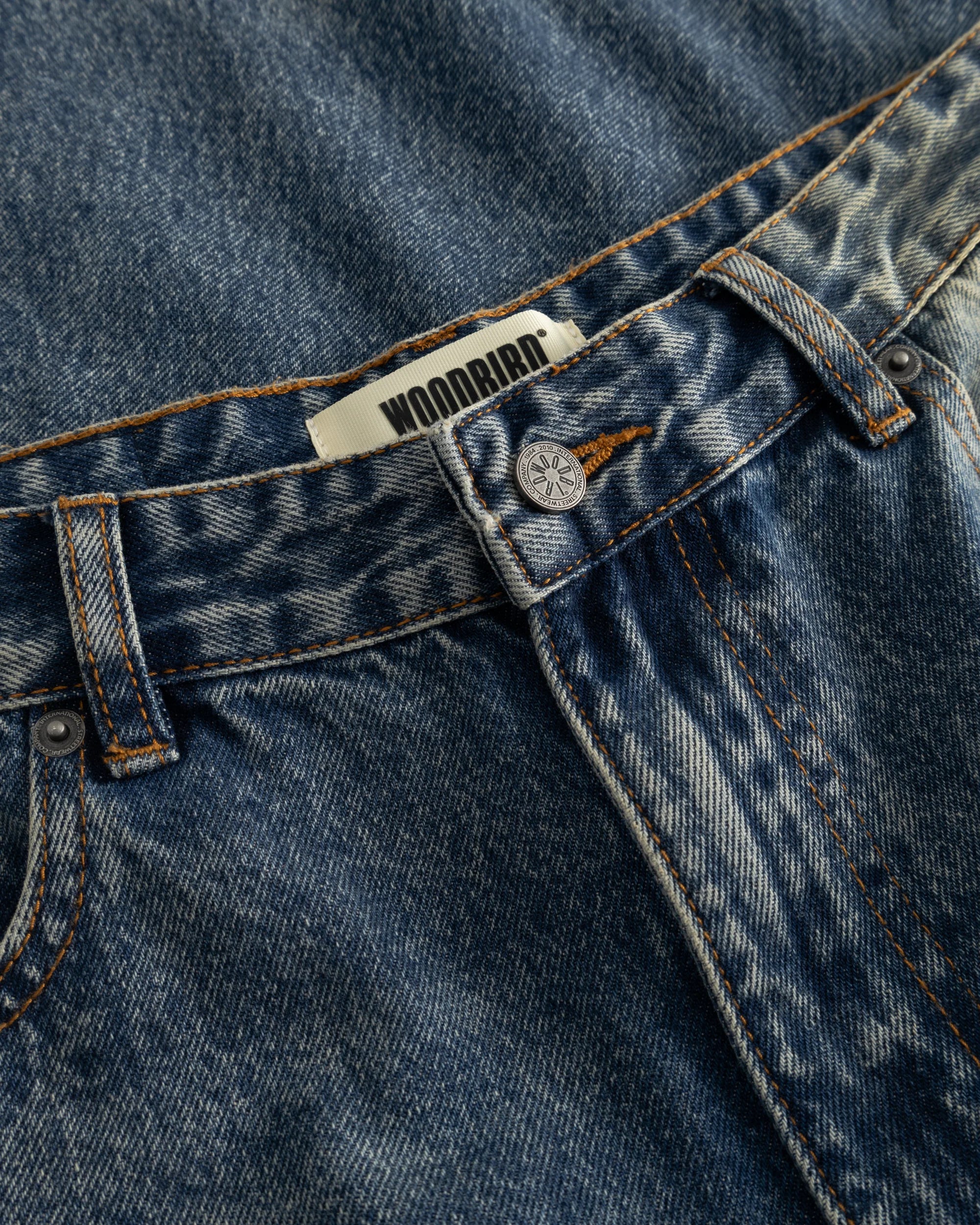 JEANS BAGGY FIT IN COTONE BLU VINTAGE
