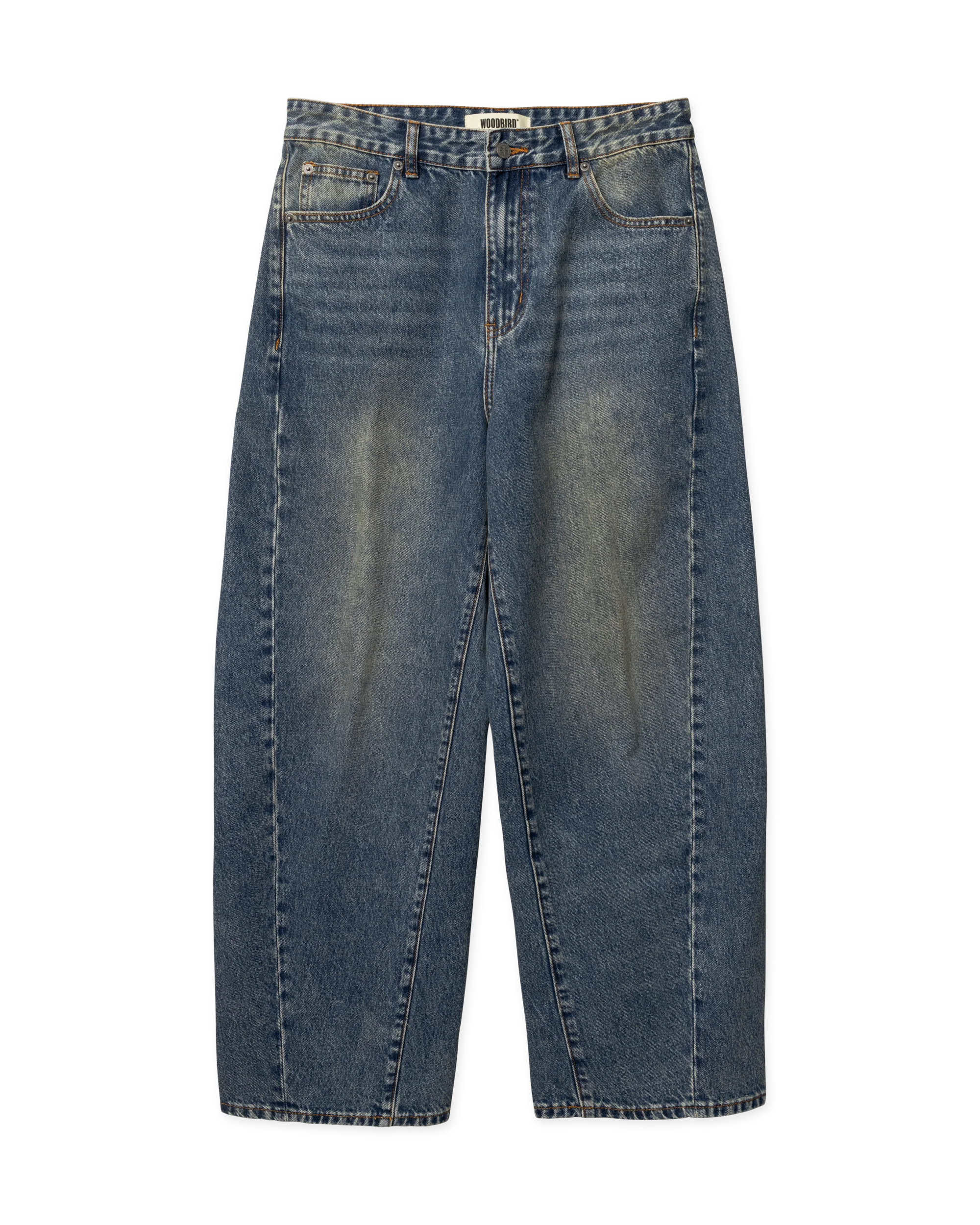 JEANS BAGGY FIT IN COTONE BLU VINTAGE