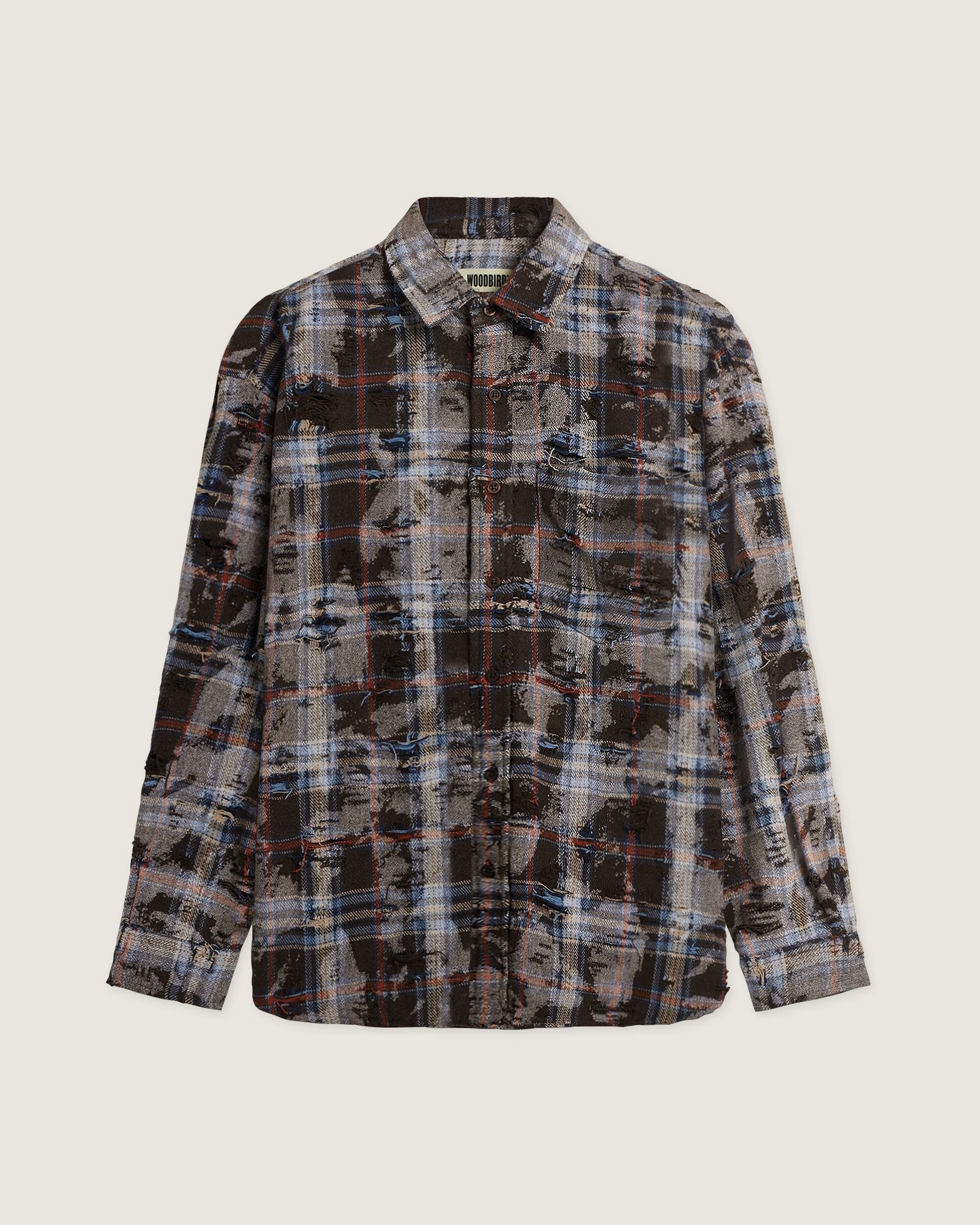 WOODBIRD - WBJONG RIPPED SHIRT