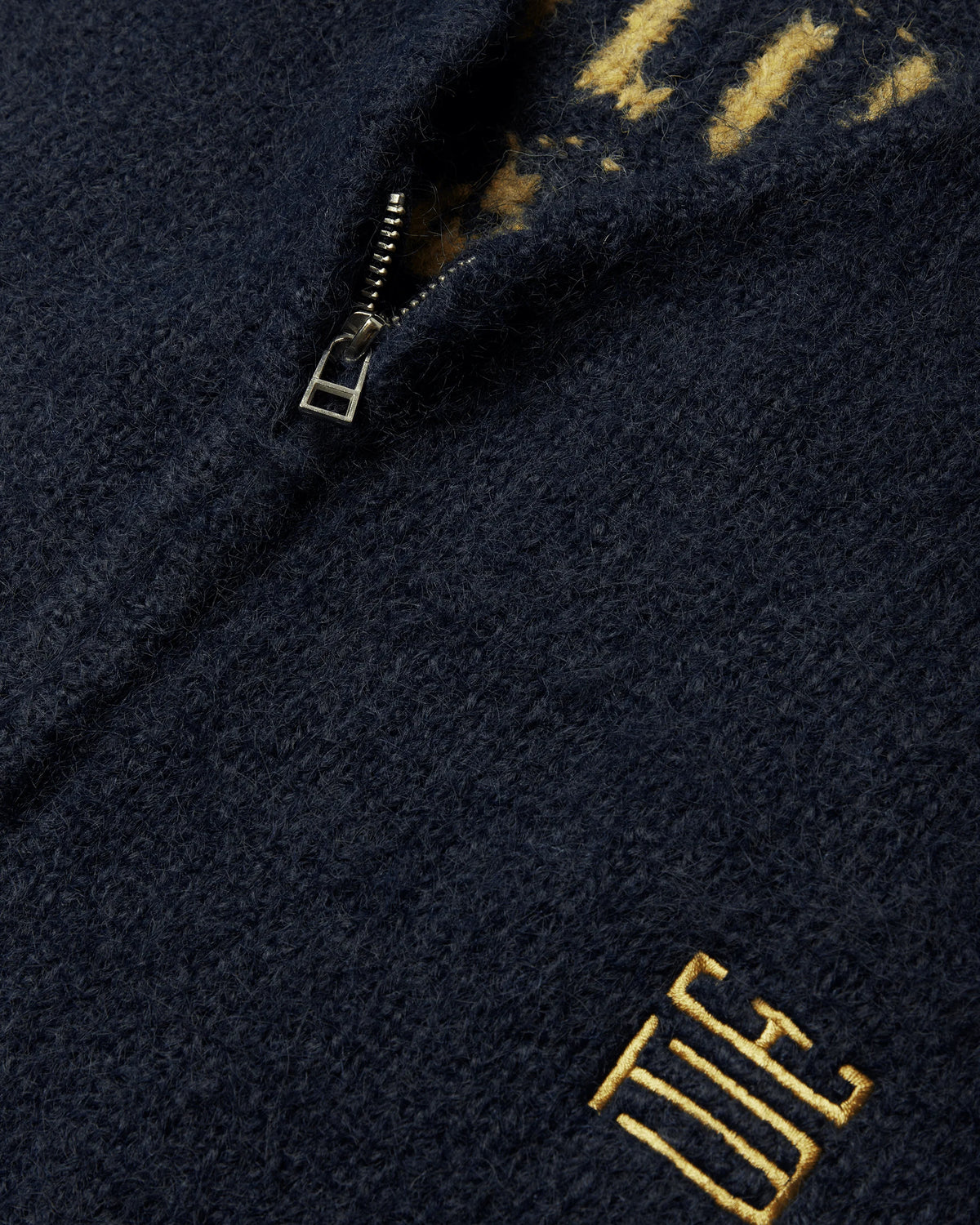 CARDIGAN CON ZIP IN MAGLIA BLU