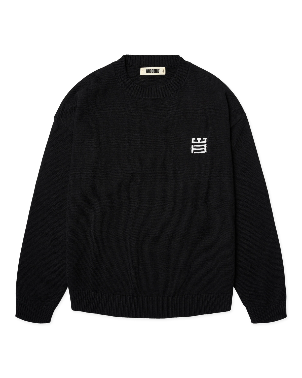 MAGLIONE GIROCOLLO LOOSE FIT NERO