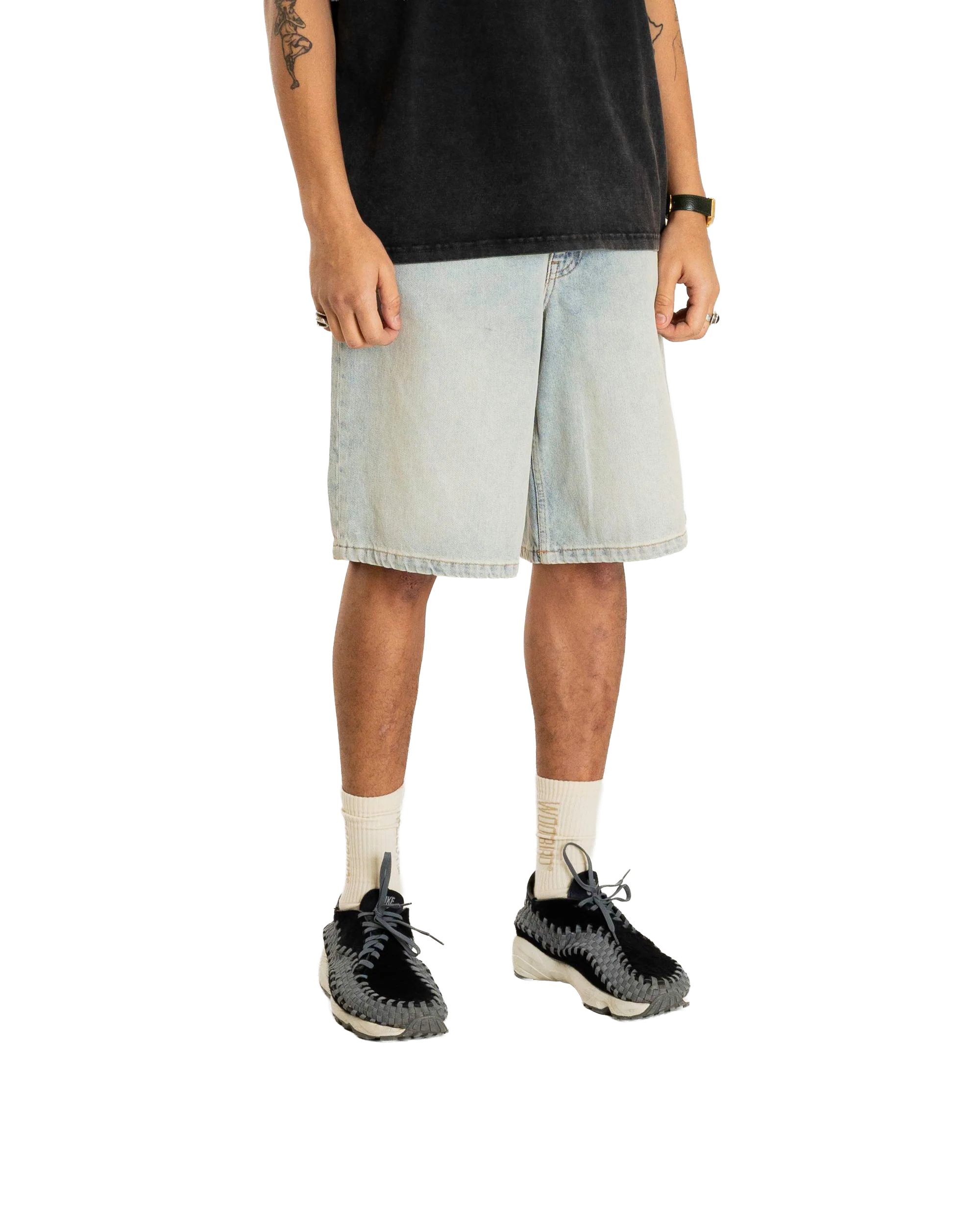 SHORTS FIT AMPIO BLU CHIARO