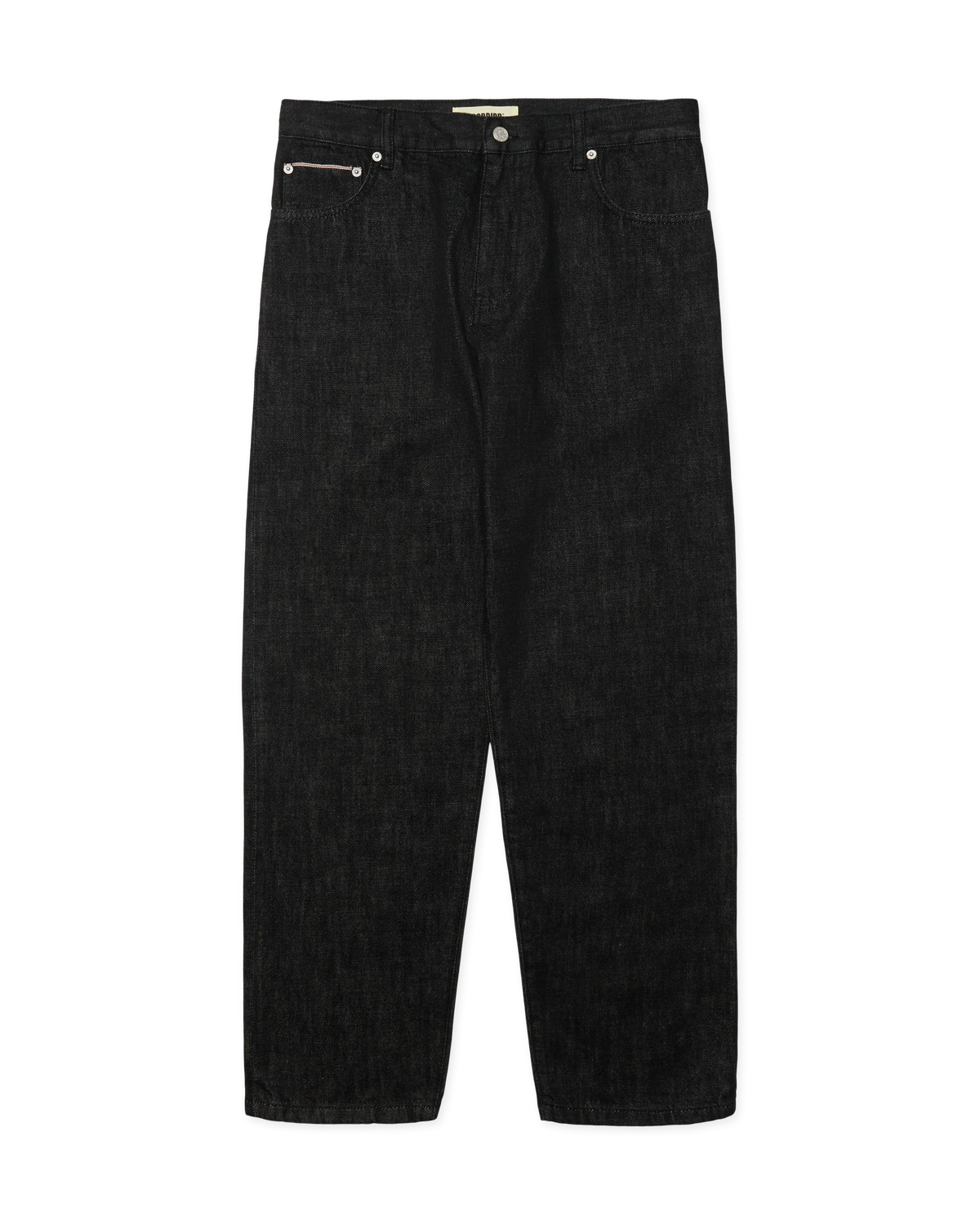 JEANS LOOSE TAPERED FIT IN COTONE NERO
