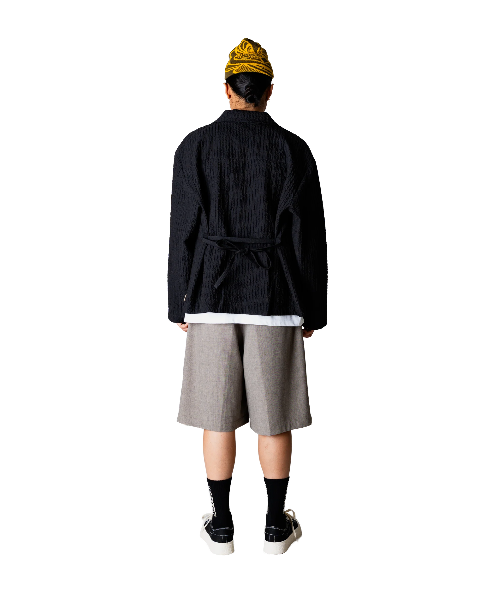 GIACCA OVERSIZE TRAPUNTATA NERA