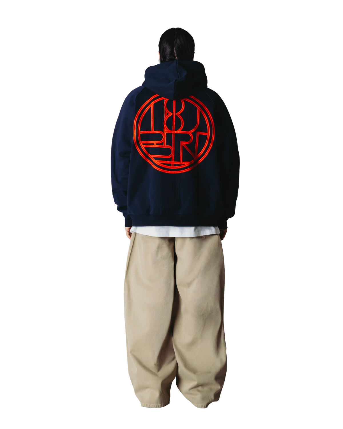 FELPA CON ZIP OVERSIZE FIT IN COTONE BLU SCURO