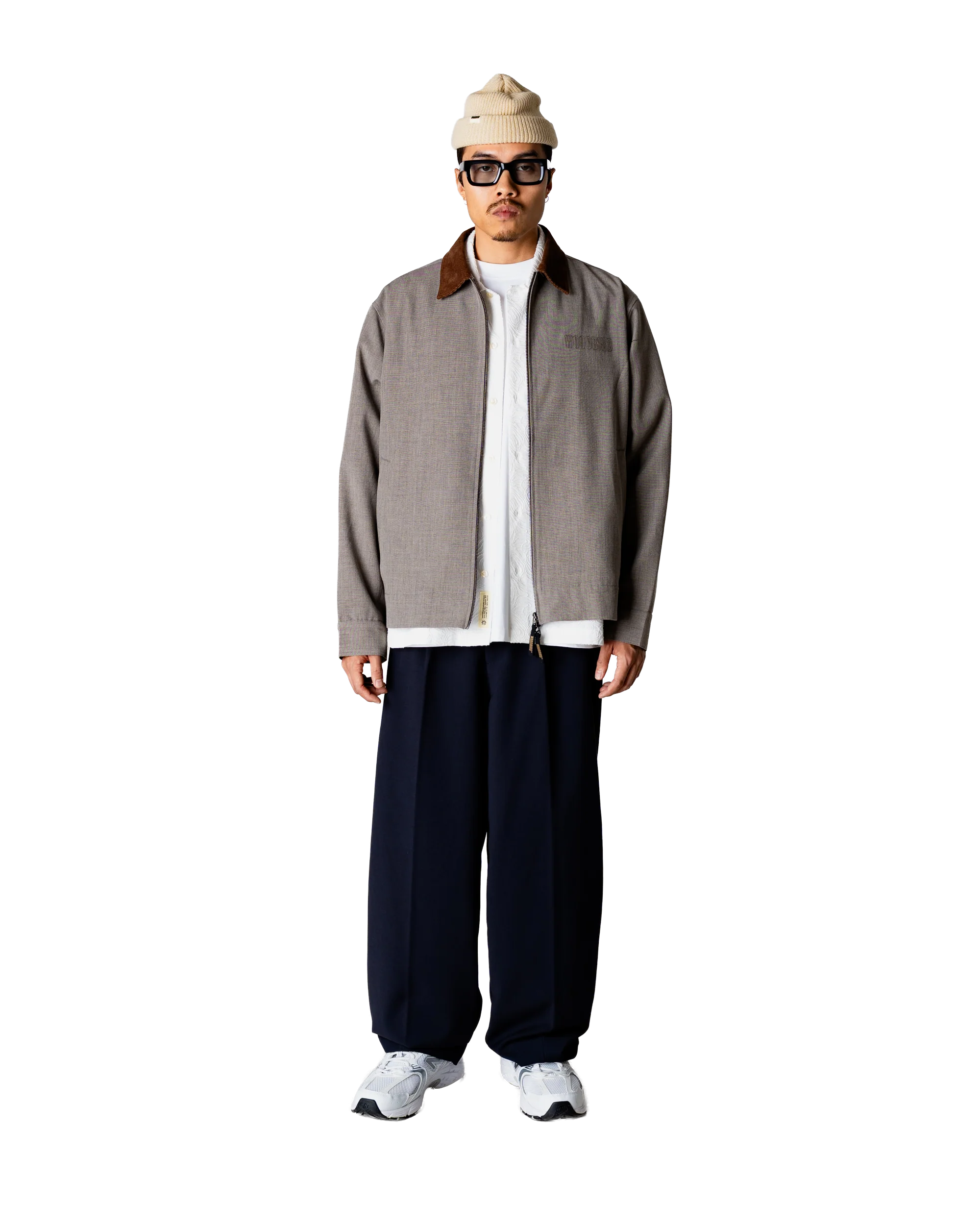 GIACCA CON ZIP SABBIA MELANGE