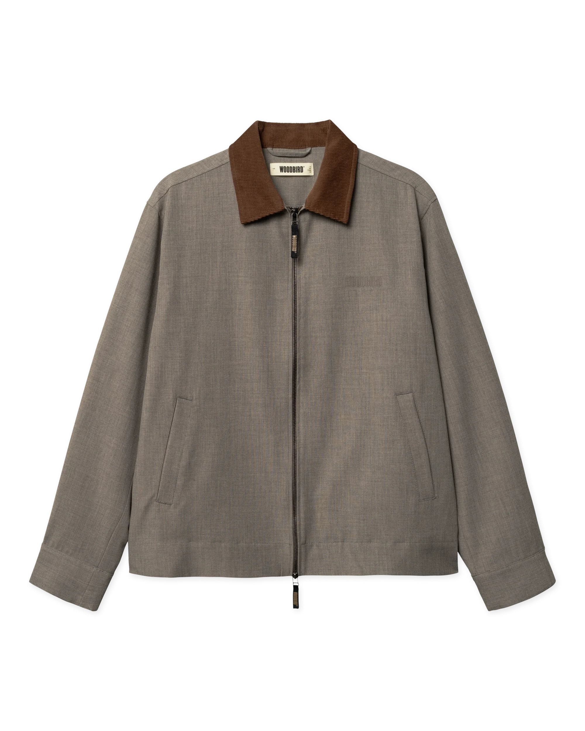 GIACCA CON ZIP SABBIA MELANGE
