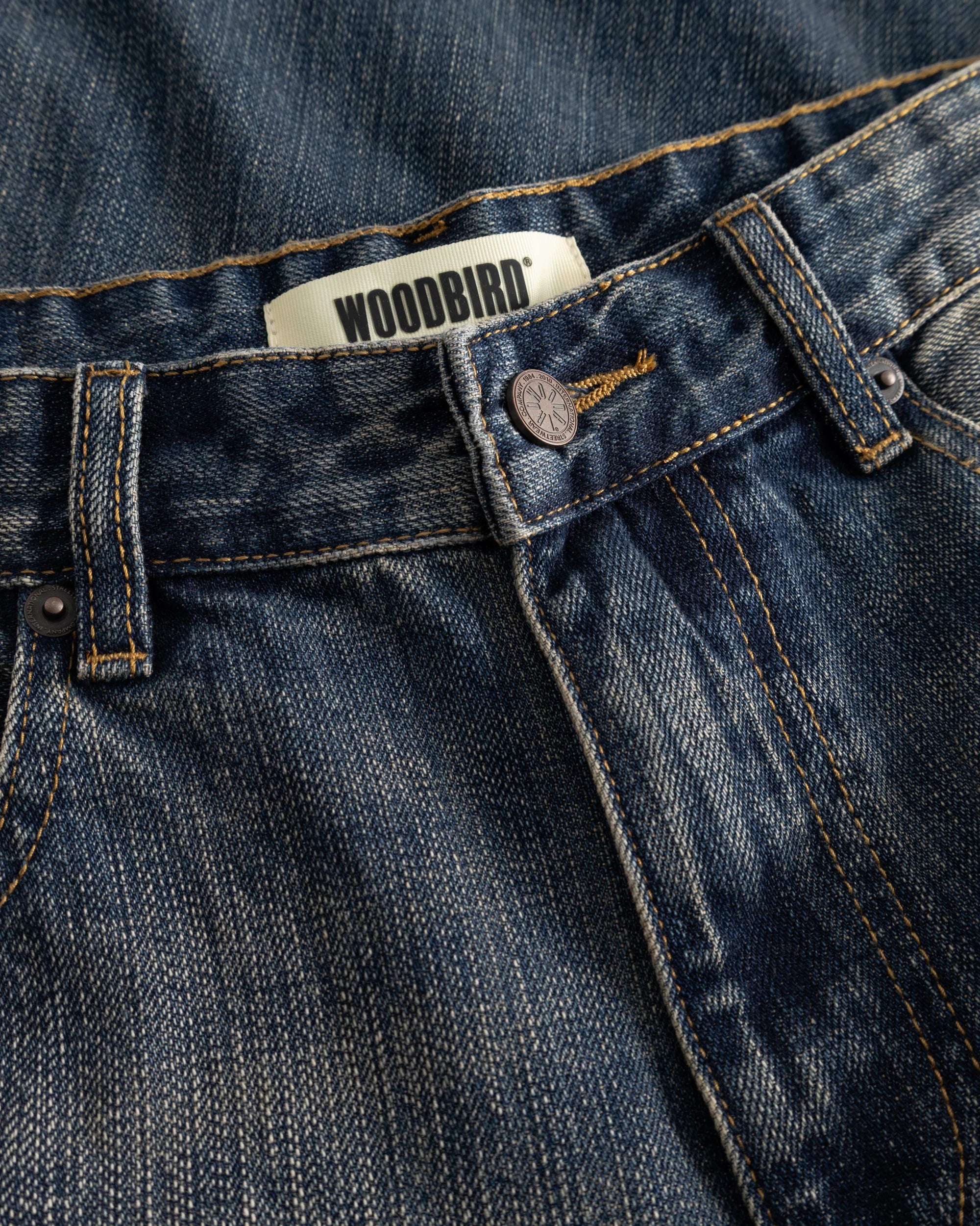 JEANS WIDE FIT IN COTONE BLU SCURO