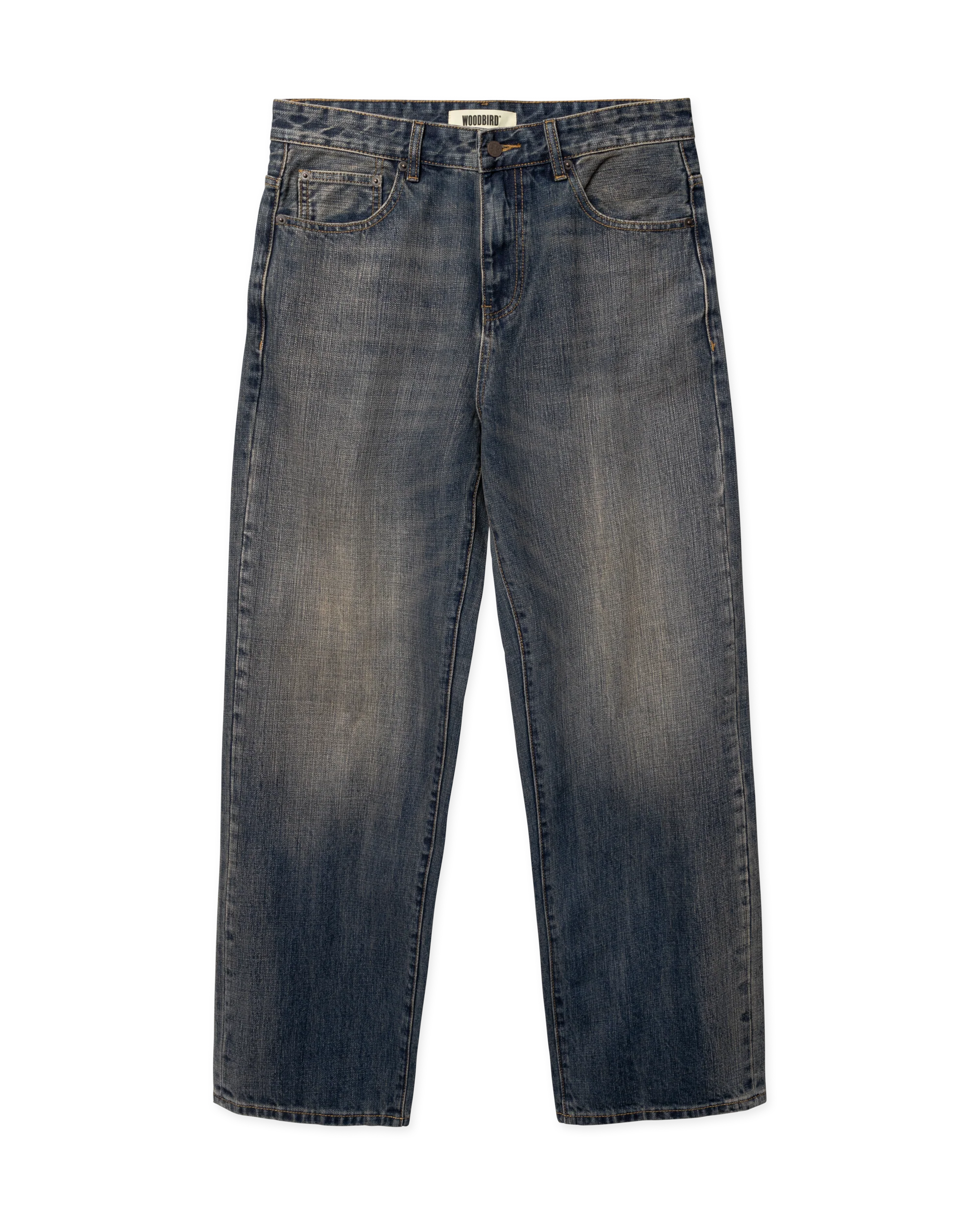 JEANS WIDE FIT IN COTONE BLU SCURO