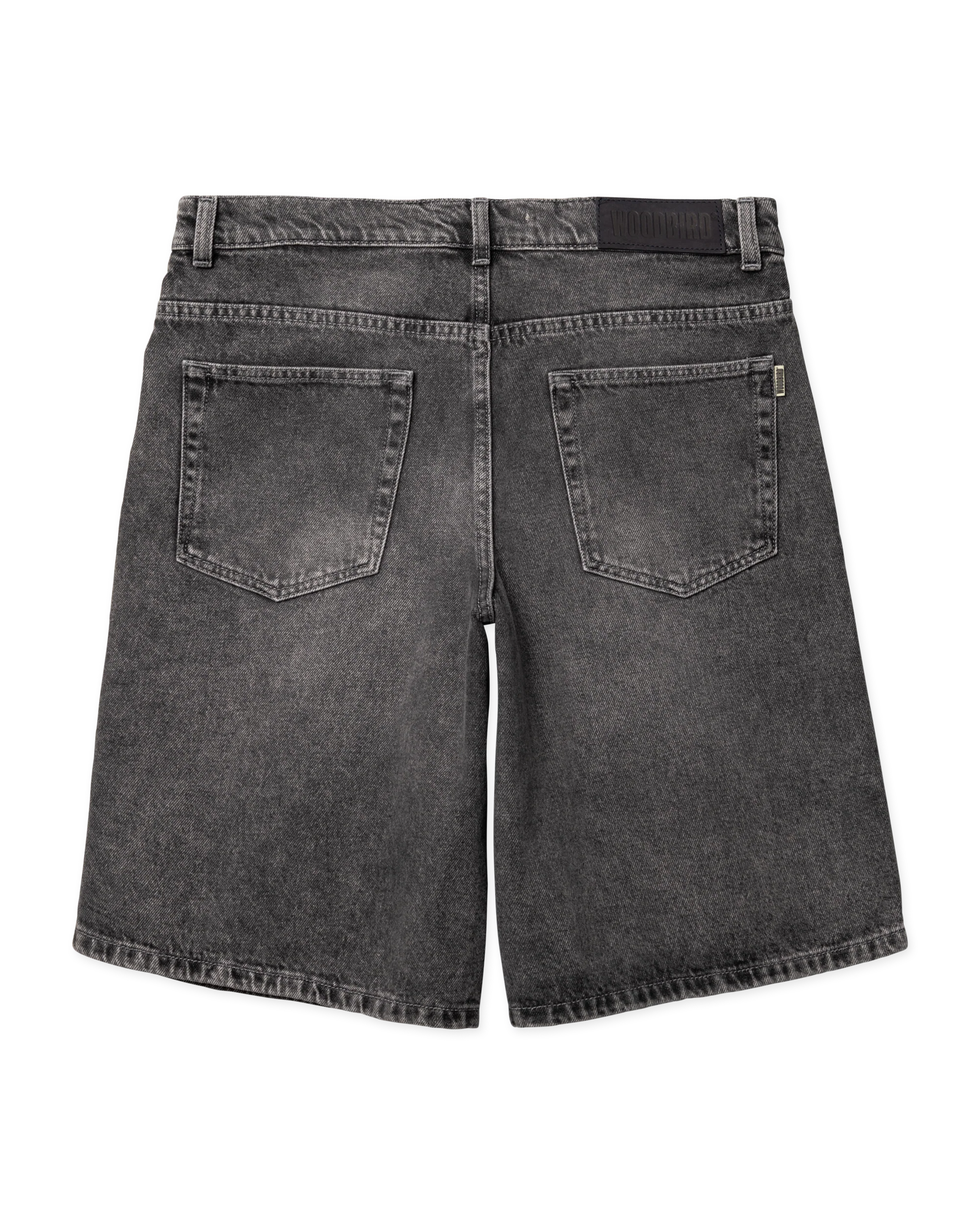 SHORTS WIDE FIT IN COTONE GRIGIO WASHED