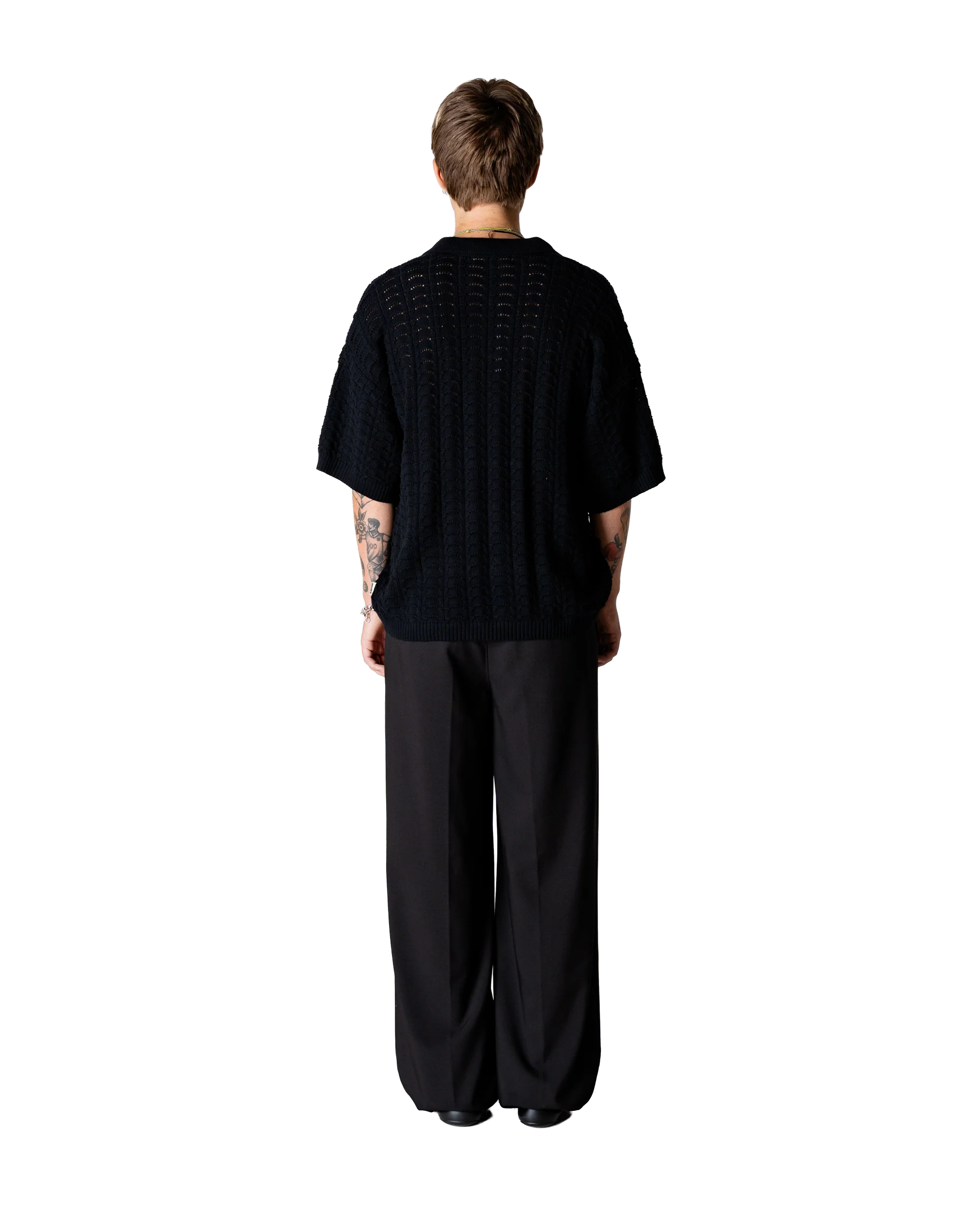 POLO LOOSE FIT IN MAGLIA NERO