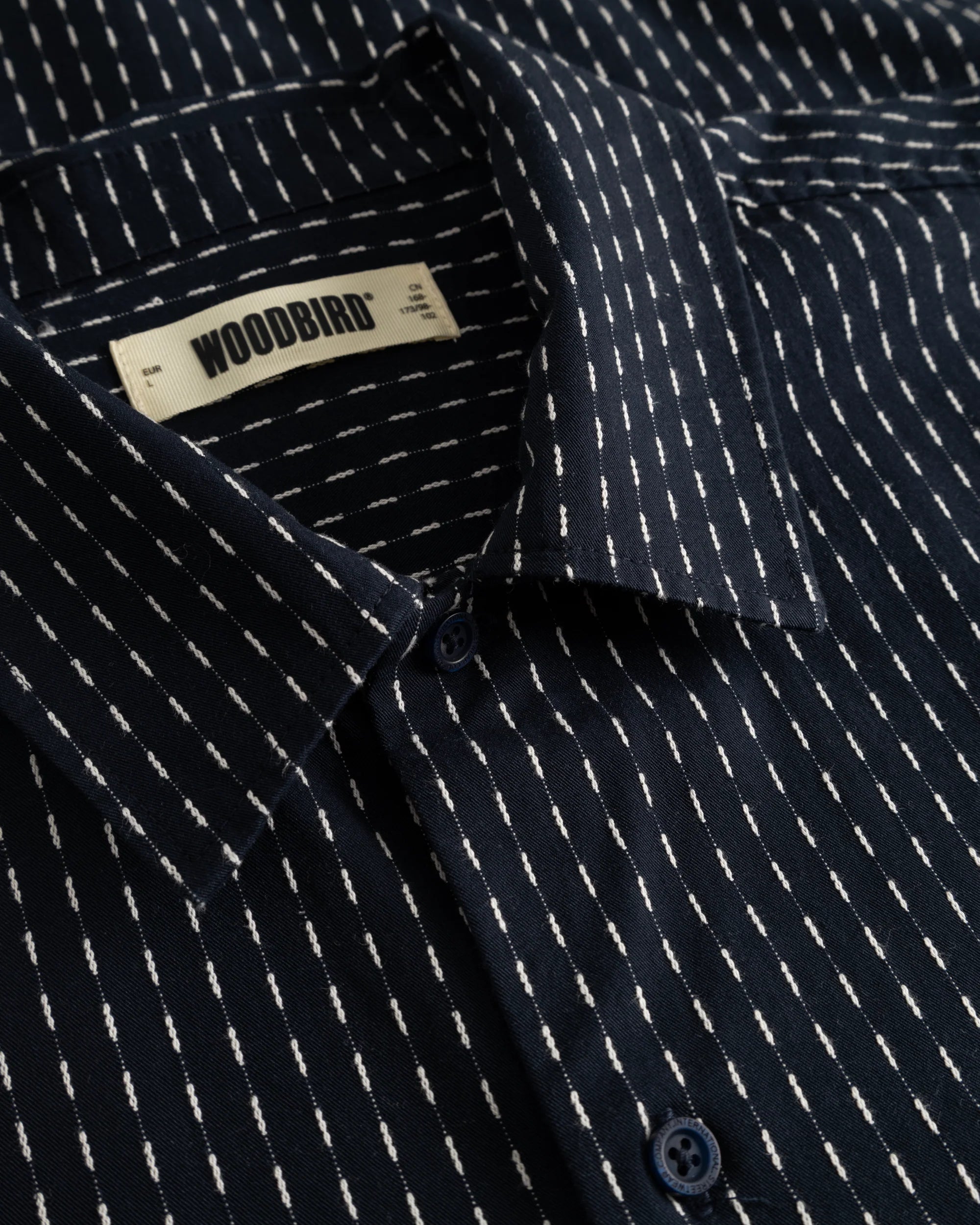 CAMICIA A MANICHE CORTE IN COTONE NAVY SCURO