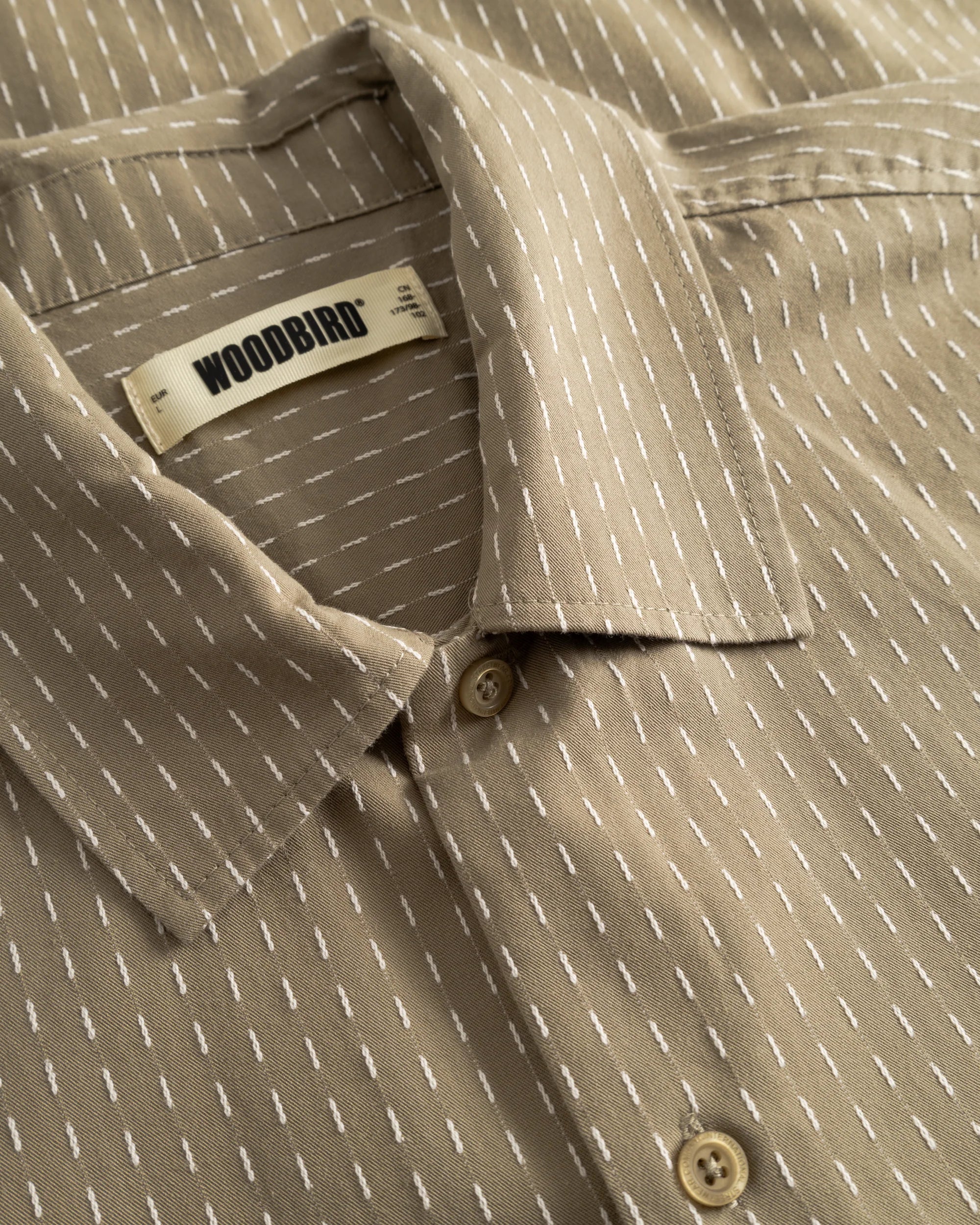 CAMICIA A MANICHE CORTE IN COTONE STONE