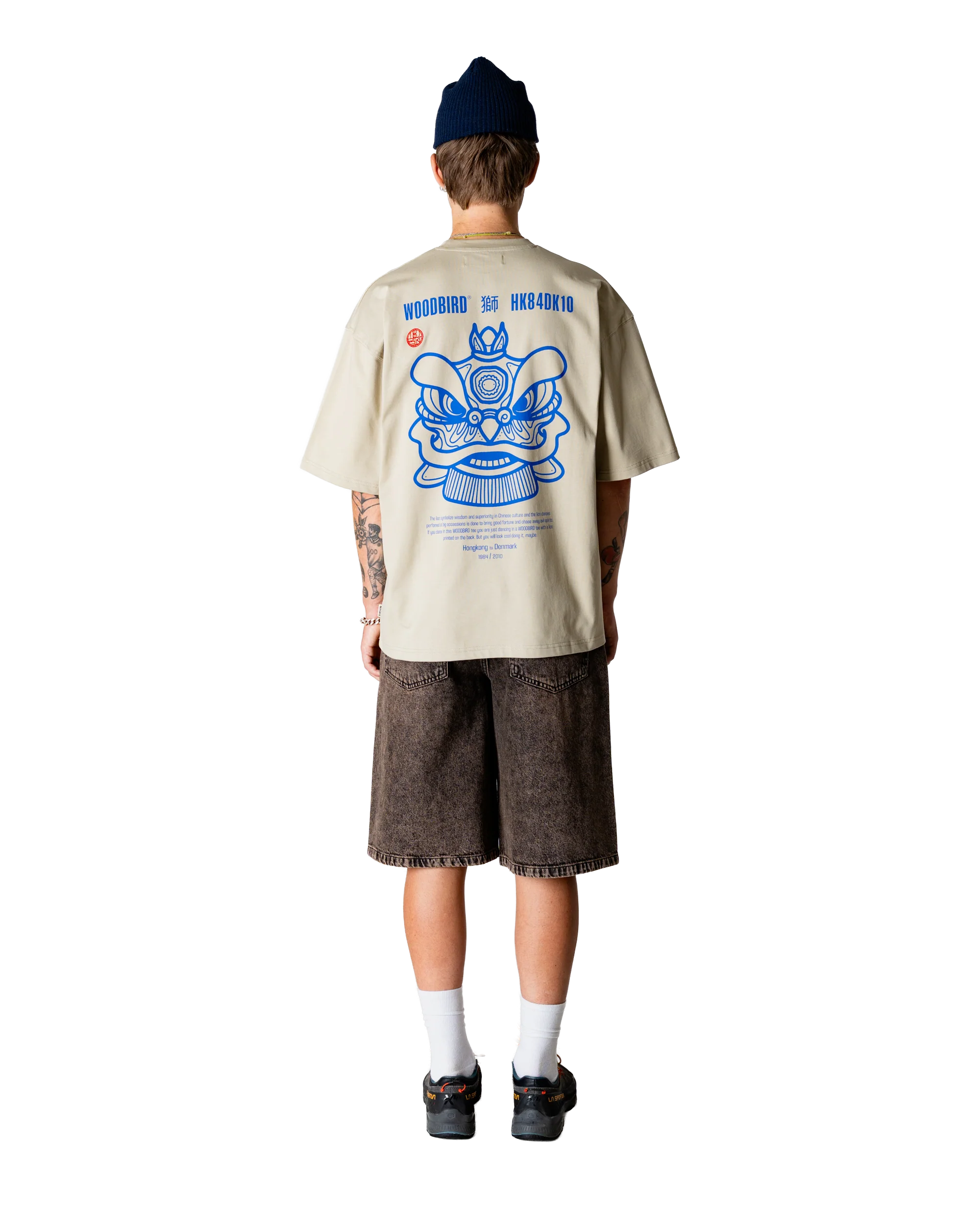 SHORTS BAGGY FIT IN COTONE MARRONE WASHED