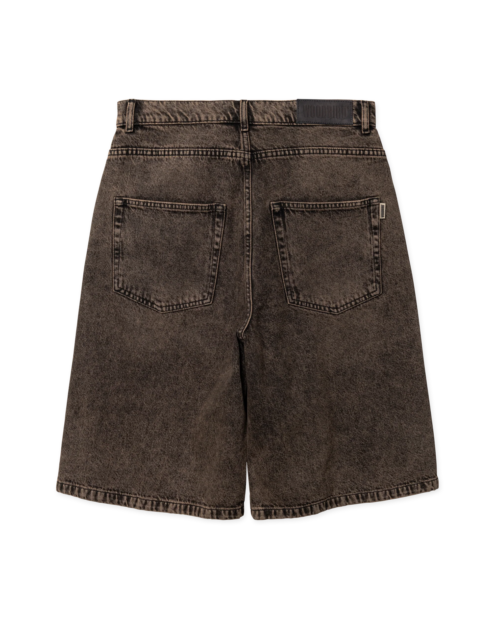 SHORTS BAGGY FIT IN COTONE MARRONE WASHED