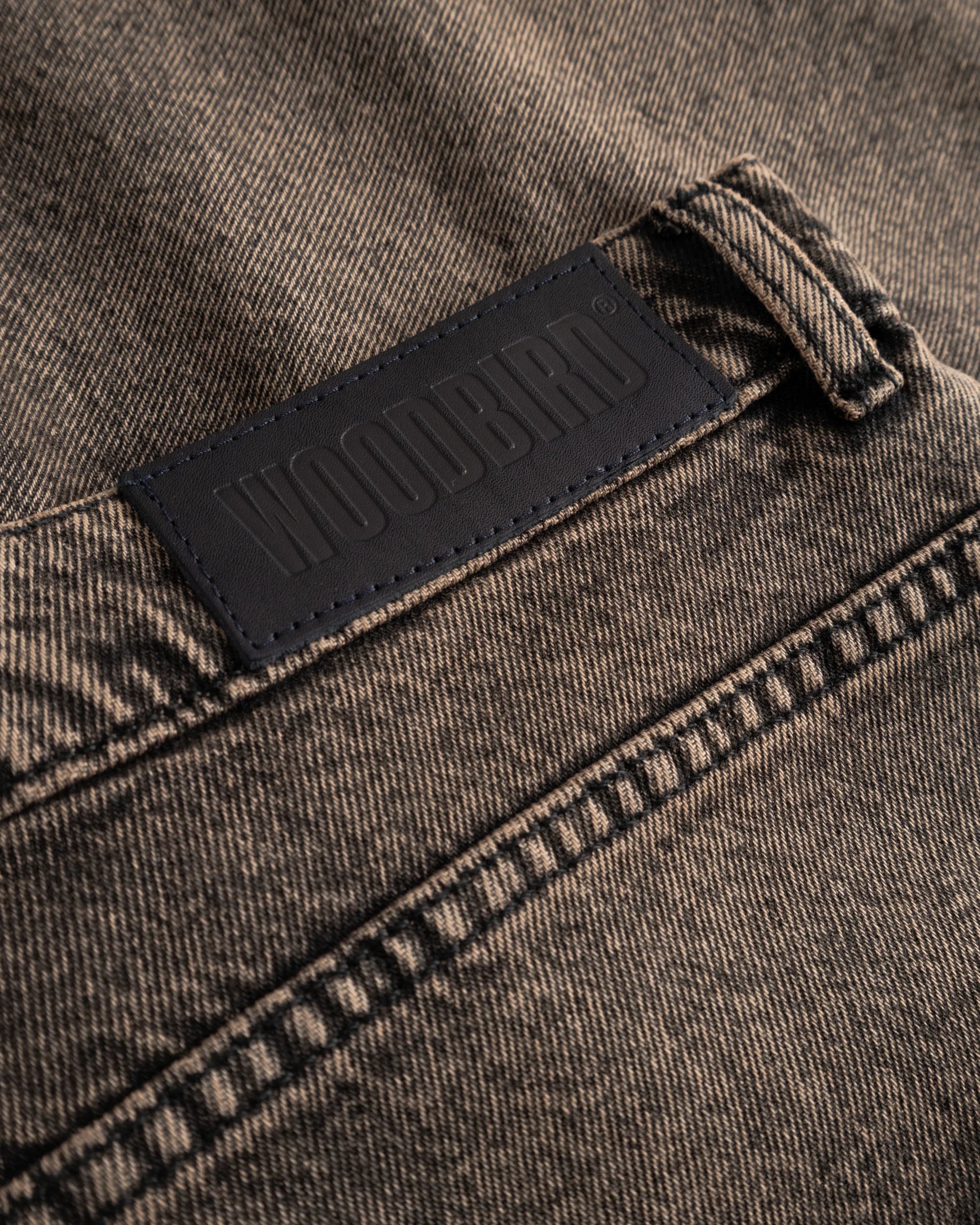 SHORTS BAGGY FIT IN COTONE MARRONE WASHED