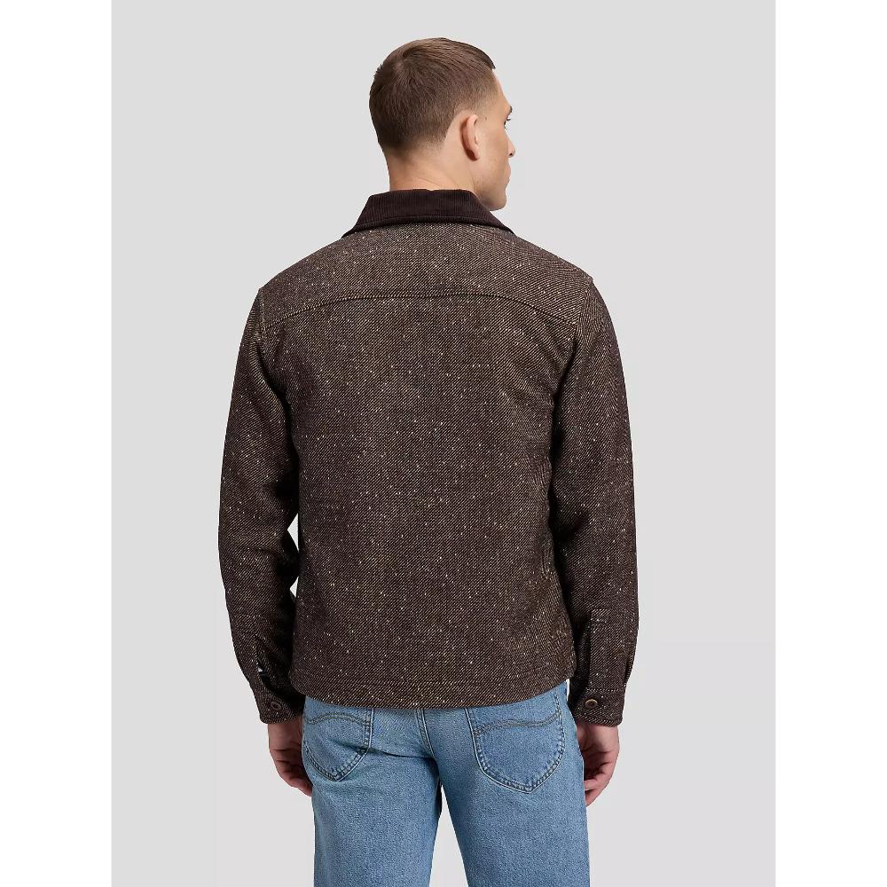 OVERSHIRT REGULAR FIT IN LANA CIOCCOLATO