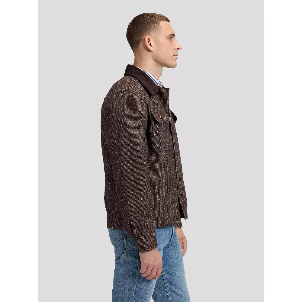OVERSHIRT REGULAR FIT IN LANA CIOCCOLATO