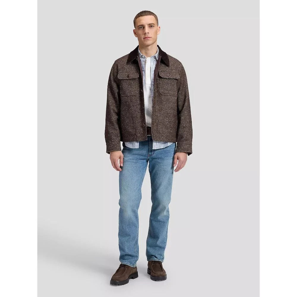 OVERSHIRT REGULAR FIT IN LANA CIOCCOLATO