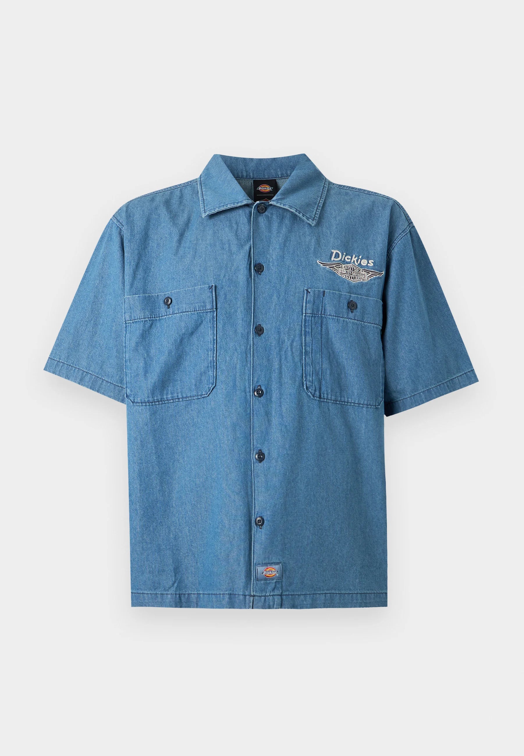CAMICIA DICKIES X HARLEY DAVIDSON IN COTONE BLU CHAMBRAY
