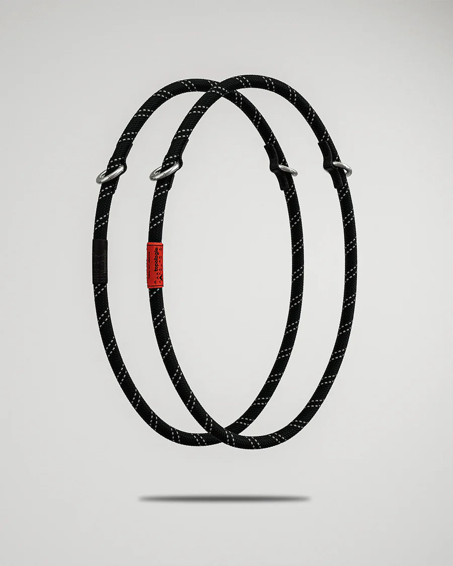 10MM ROPE LOOP NERO RIFLETTENTE