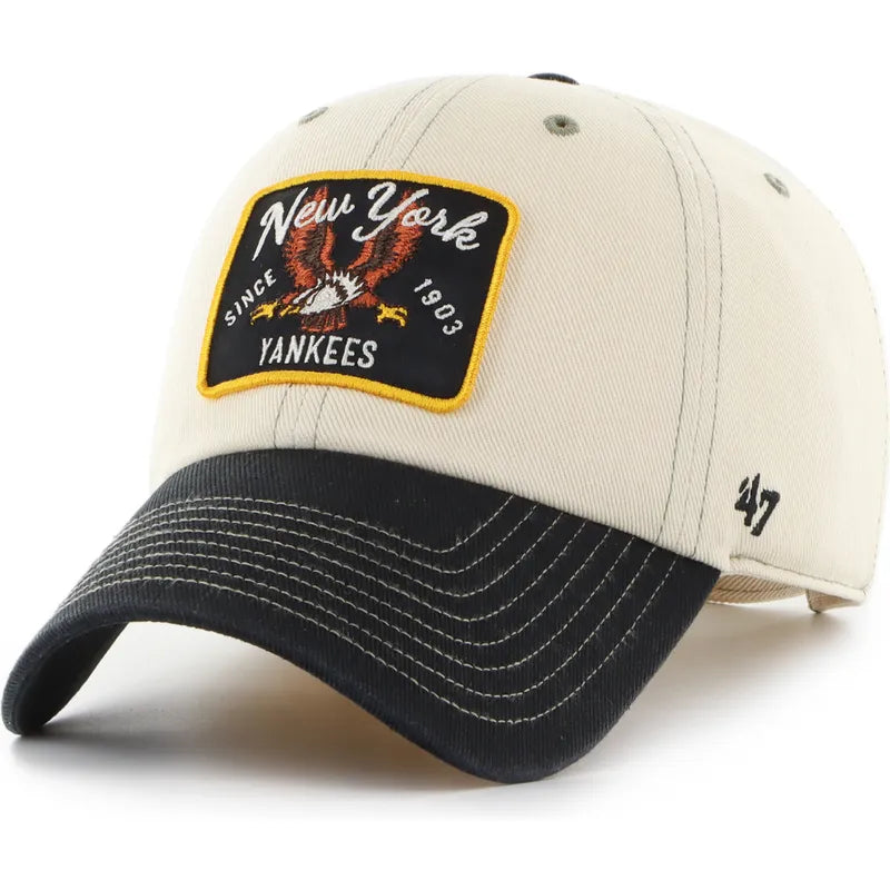 CAPPELLINO NEW YORK YANKEES IN COTONE NATURAL E NERO
