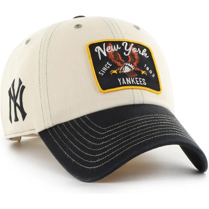 CAPPELLINO NEW YORK YANKEES IN COTONE NATURAL E NERO