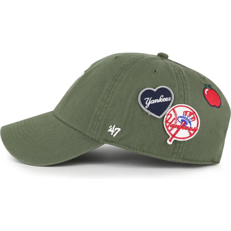 CAPPELLINO NEW YORK YANKEES IN COTONE VERDE MUSCHIO