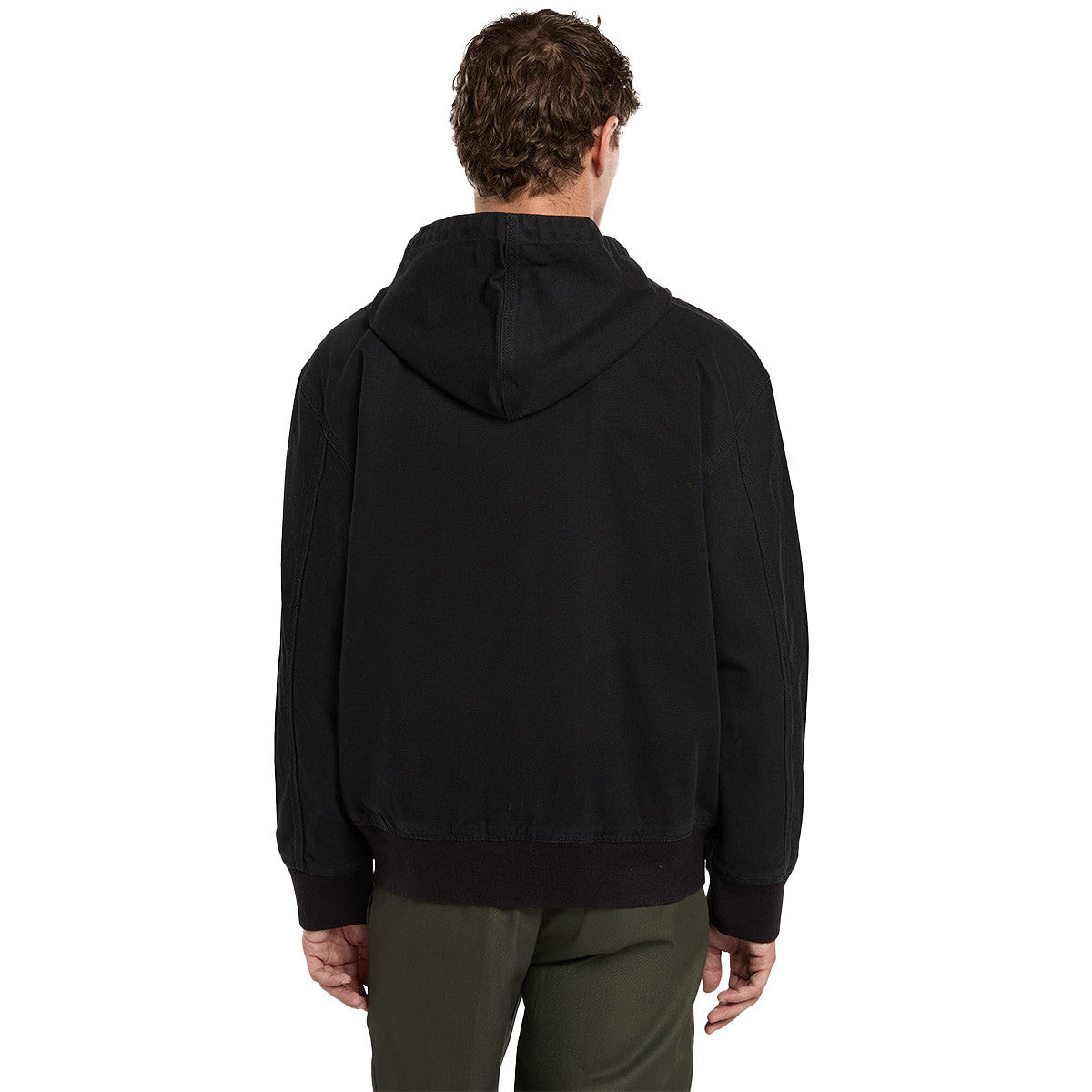GIACCA BOMBER CON CAPPUCCIO IN COTONE NERO