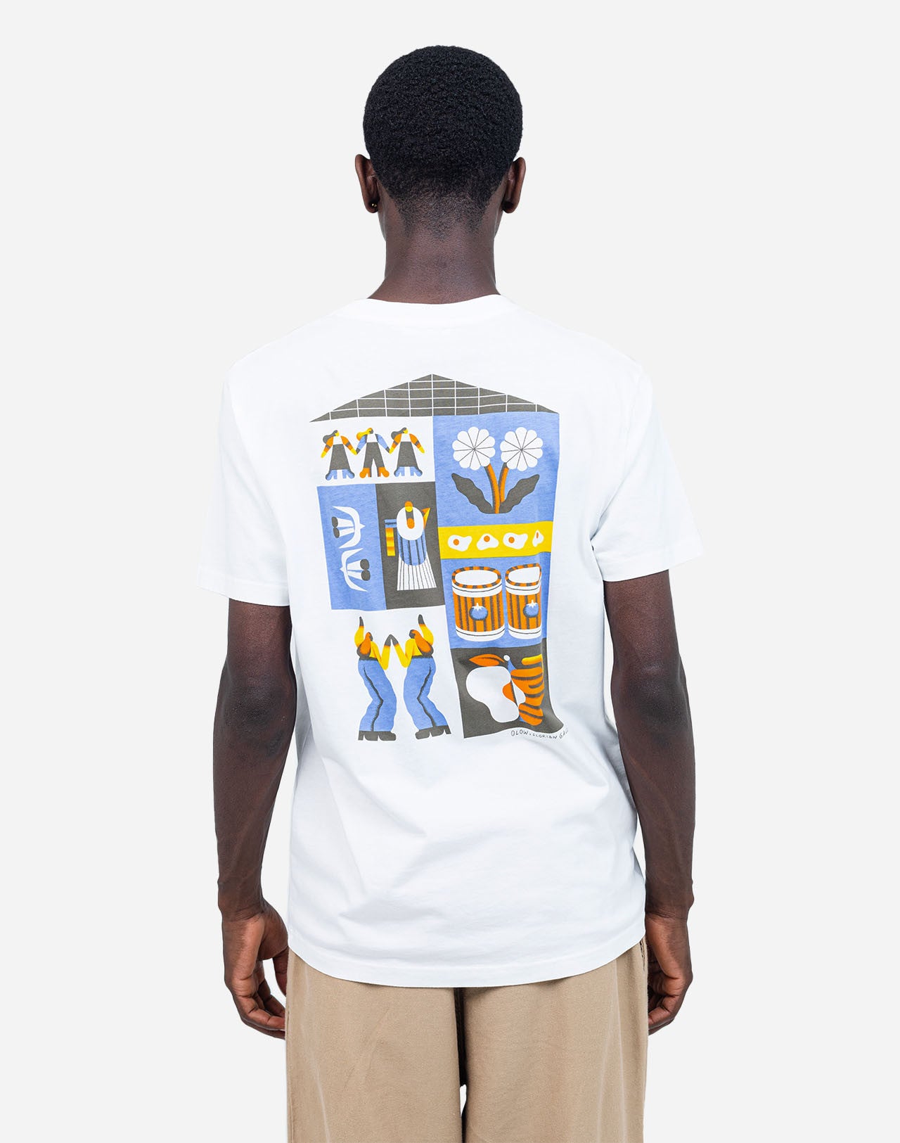 T-SHIRT LIFE IN COTONE ECRU