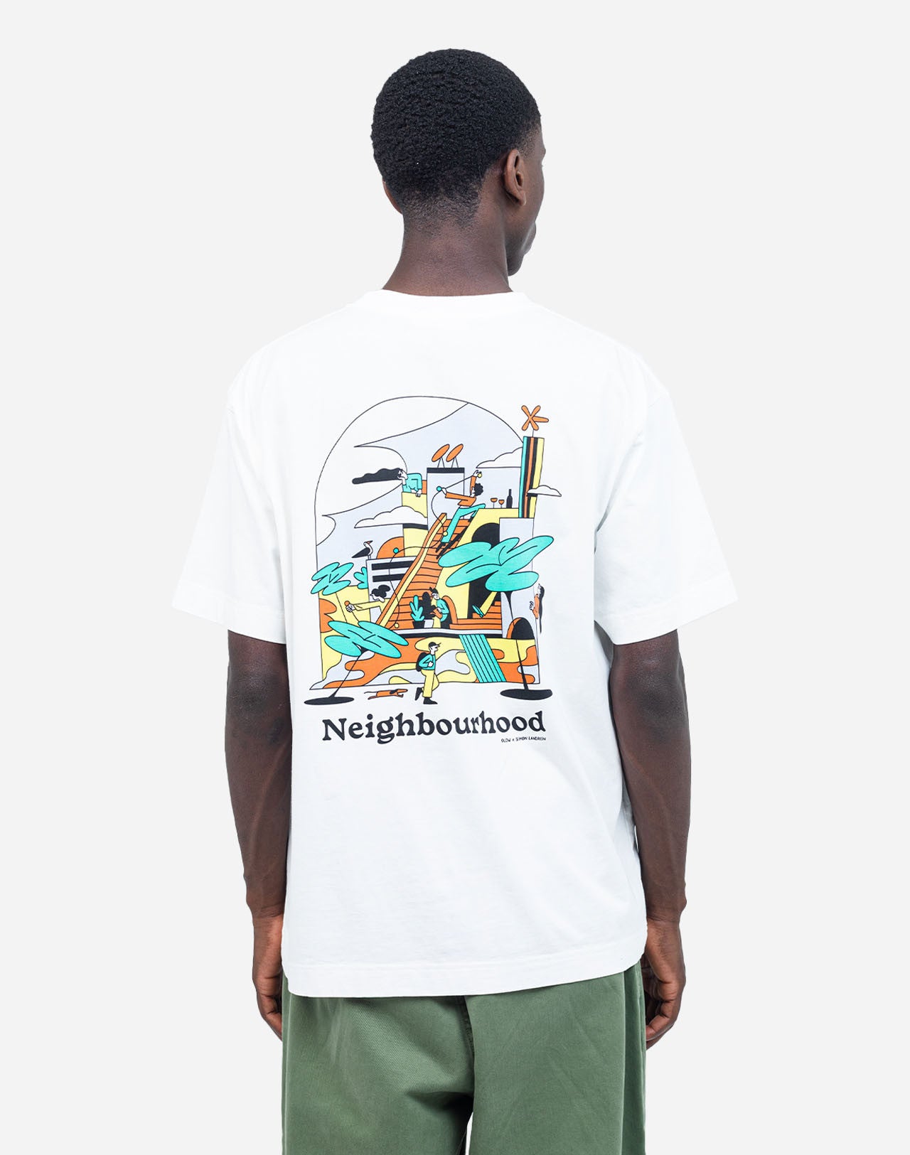 T-SHIRT NEIGHBOURHOOD IN COTONE ECRU