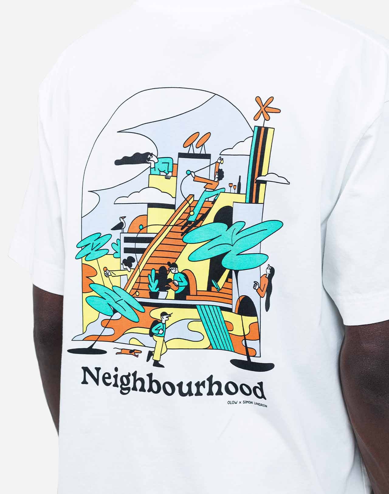 T-SHIRT NEIGHBOURHOOD IN COTONE ECRU